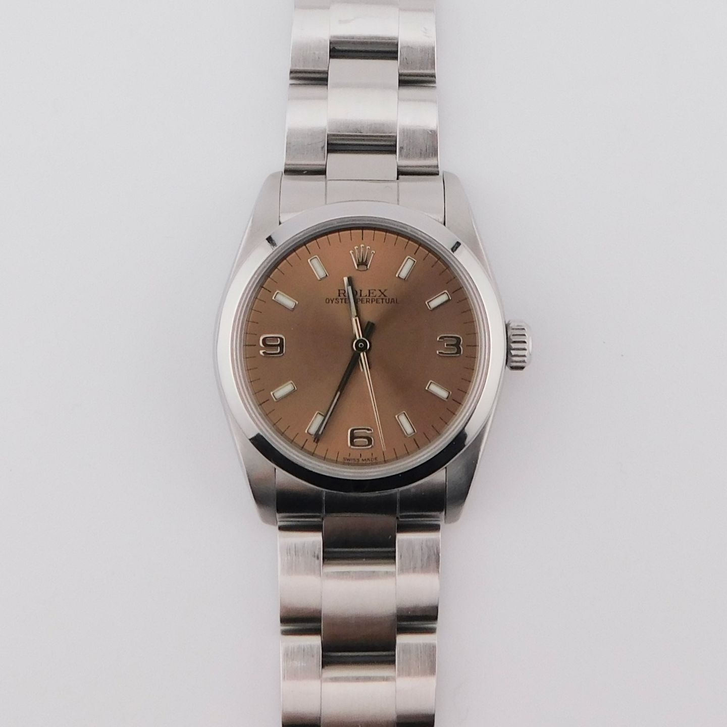 Rolex Oyster Perpetual 31 77080 (2006) - Pink dial 31 mm Steel case (2/5)