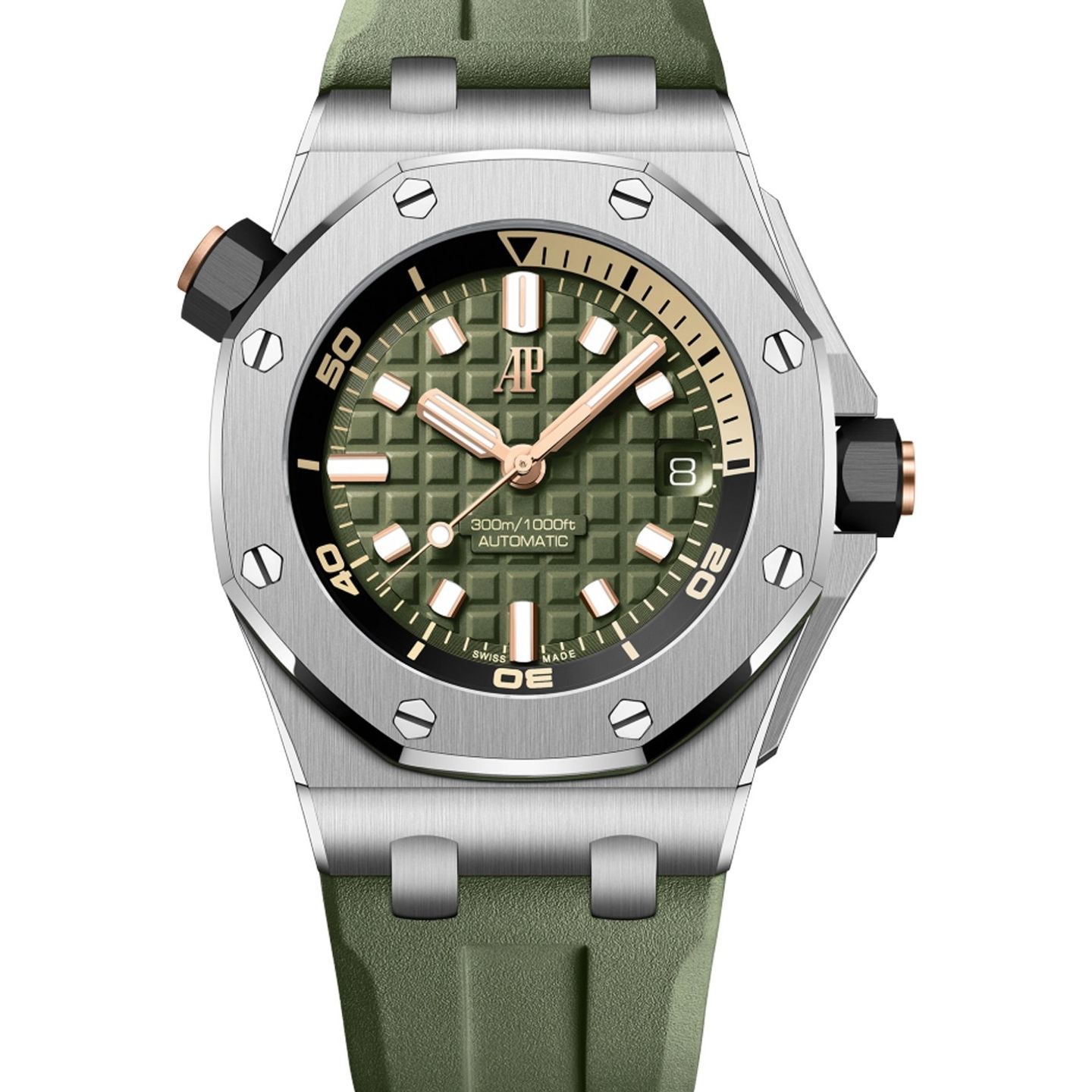 Audemars Piguet Royal Oak Offshore Diver 15720ST.OO.A052CA.01 (2025) - Groen wijzerplaat 42mm Staal (1/1)