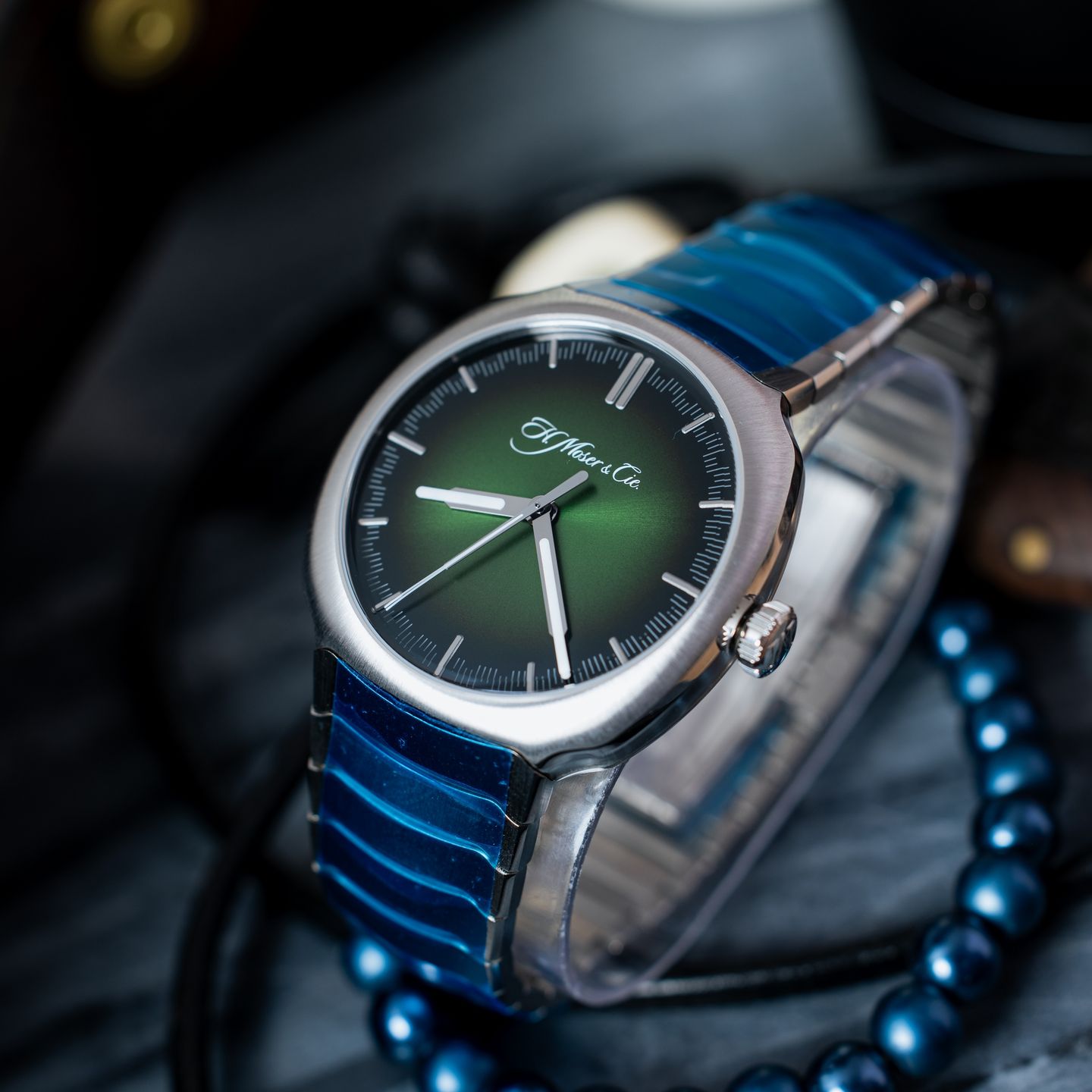 H. Moser & Cie. Unknown 6200-1200 (2022) - Zwart wijzerplaat 40mm Staal (3/8)