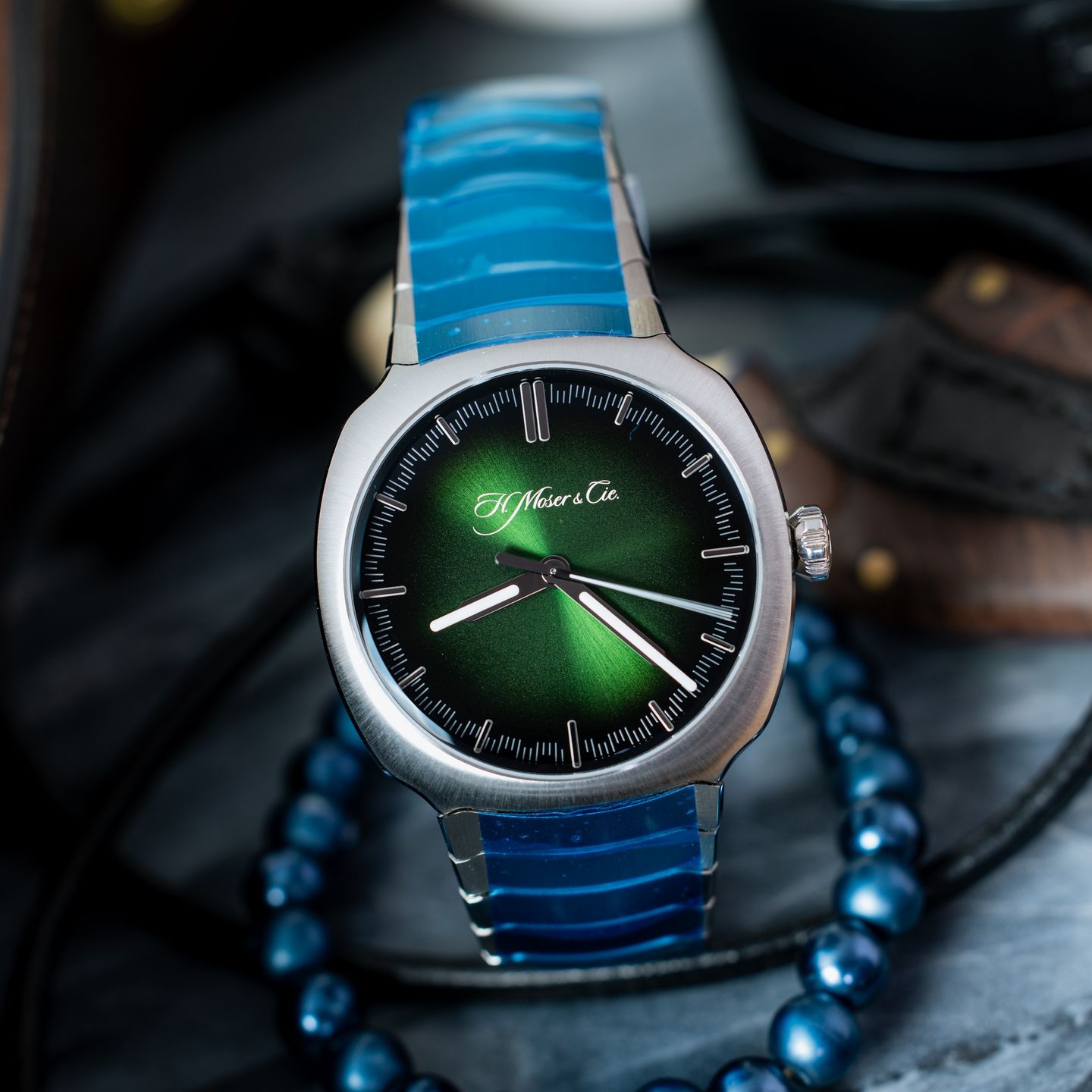 H. Moser & Cie. Unknown 6200-1200 (2022) - Zwart wijzerplaat 40mm Staal (2/8)