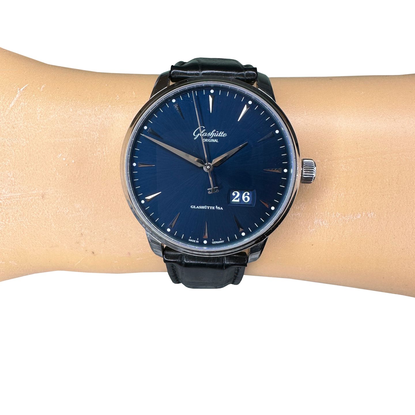 Glashütte Original Senator Excellence 1-36-03-04-02-30 (2023) - Blauw wijzerplaat 42mm Staal (2/8)