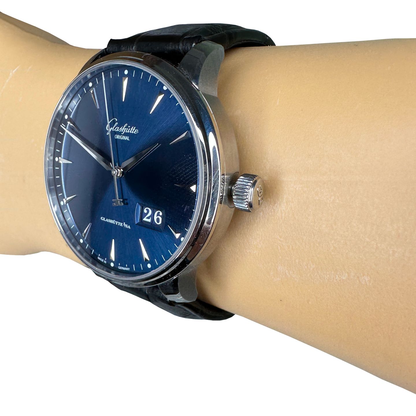 Glashütte Original Senator Excellence 1-36-03-04-02-30 (2023) - Blauw wijzerplaat 42mm Staal (5/8)