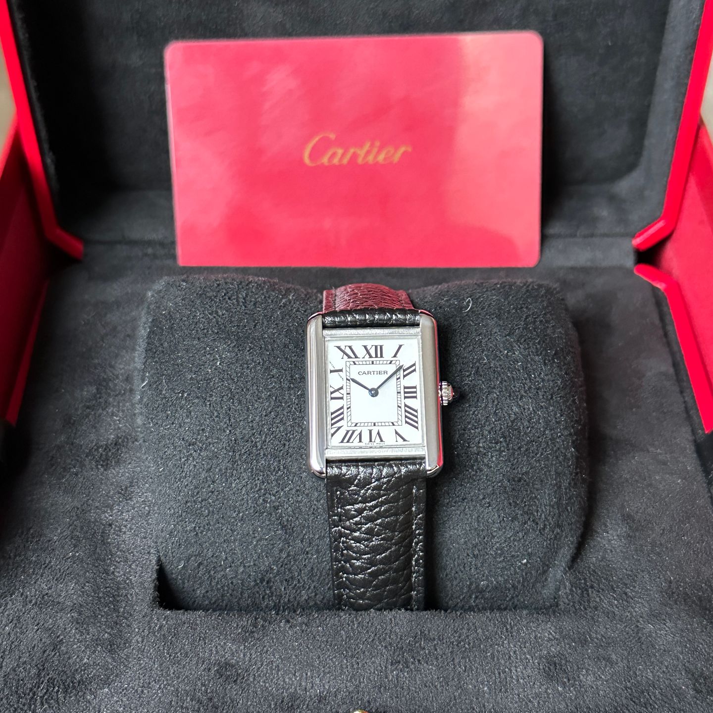 Cartier Tank Solo WSTA0030 (2020) - White dial 24 mm Steel case (7/8)