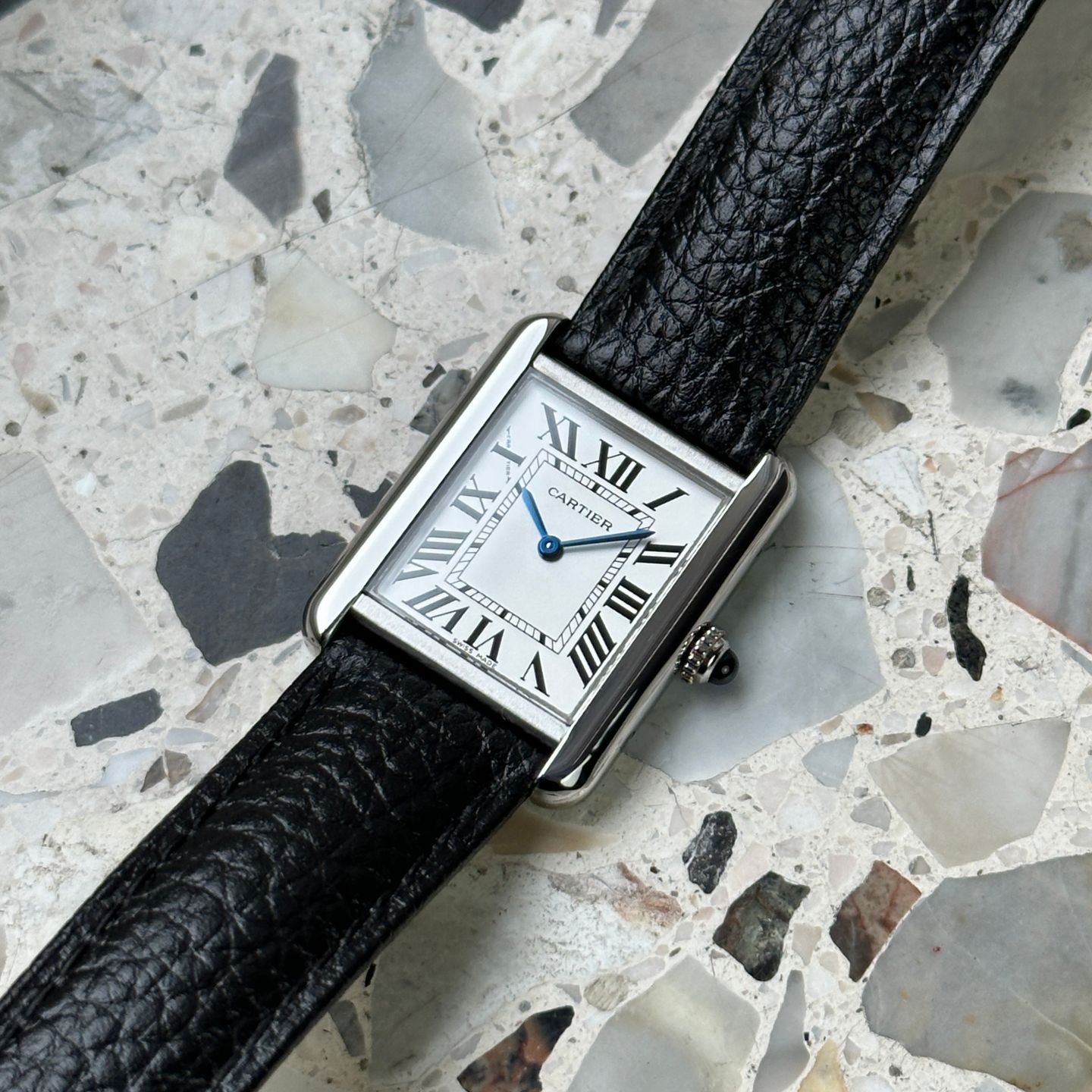 Cartier Tank Solo WSTA0030 (2020) - White dial 24 mm Steel case (1/8)