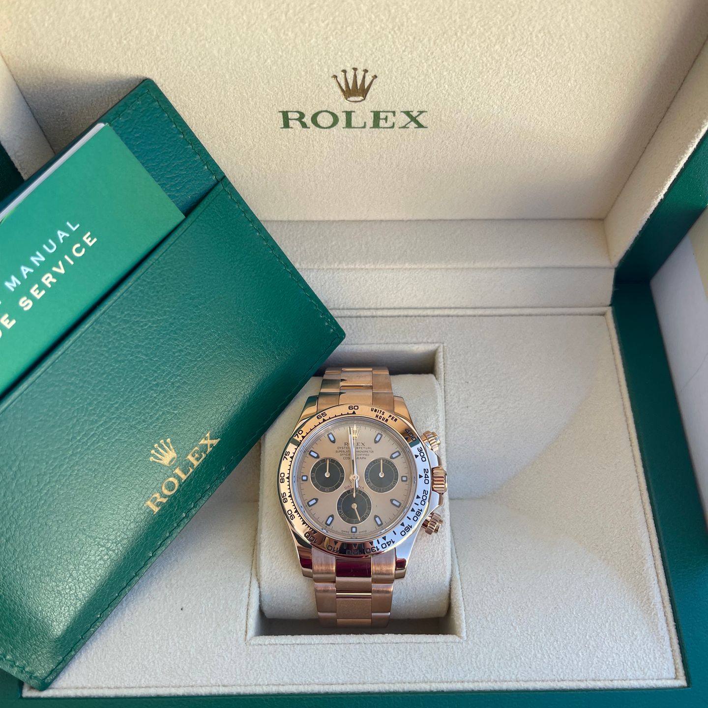 Rolex Daytona 116505 (2015) - Pink dial 40 mm Rose Gold case (6/6)