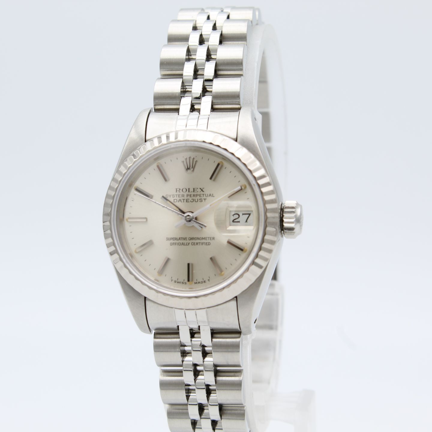 Rolex Lady-Datejust 69174 (1985) - Silver dial 26 mm Steel case (3/8)