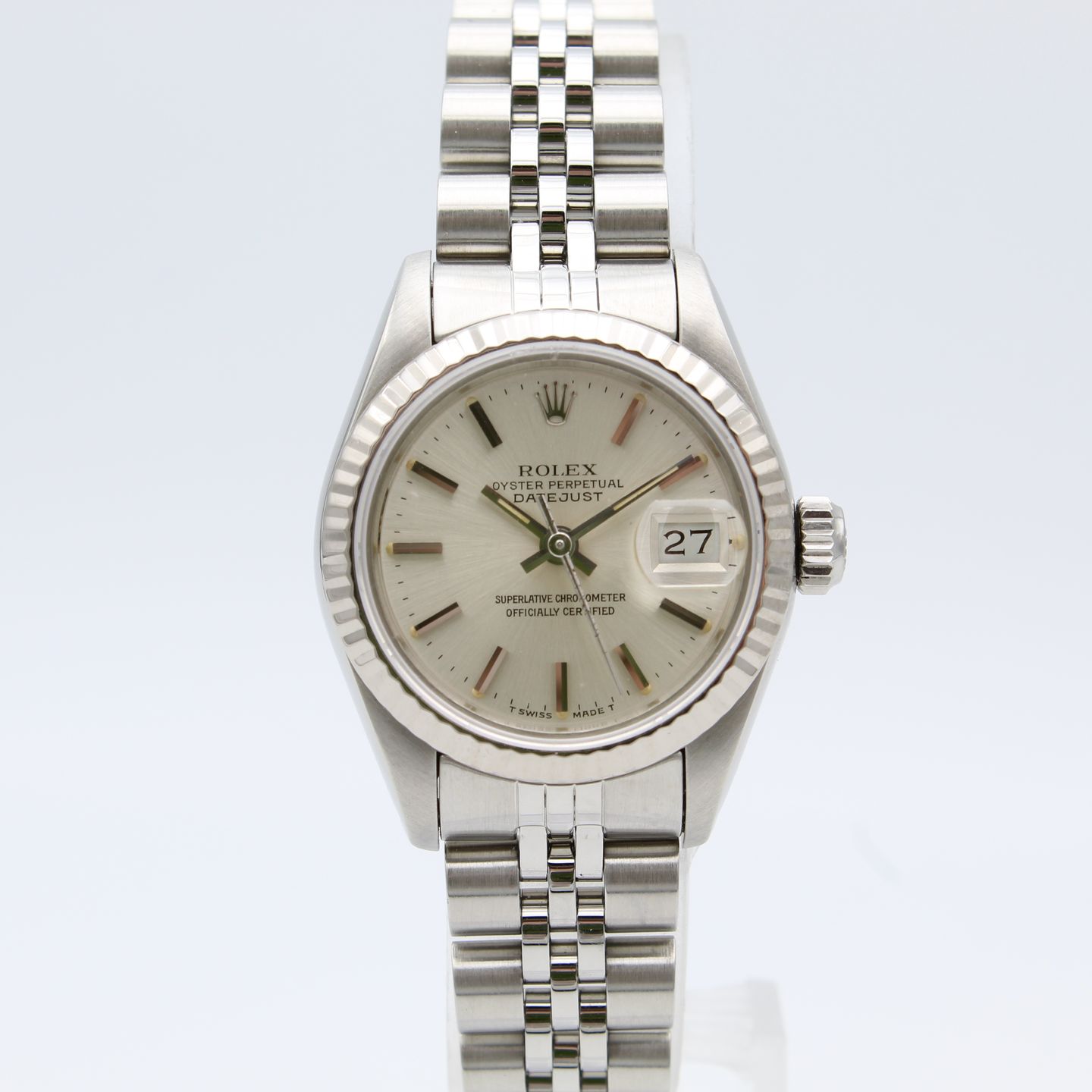 Rolex Lady-Datejust 69174 (1985) - Silver dial 26 mm Steel case (1/8)