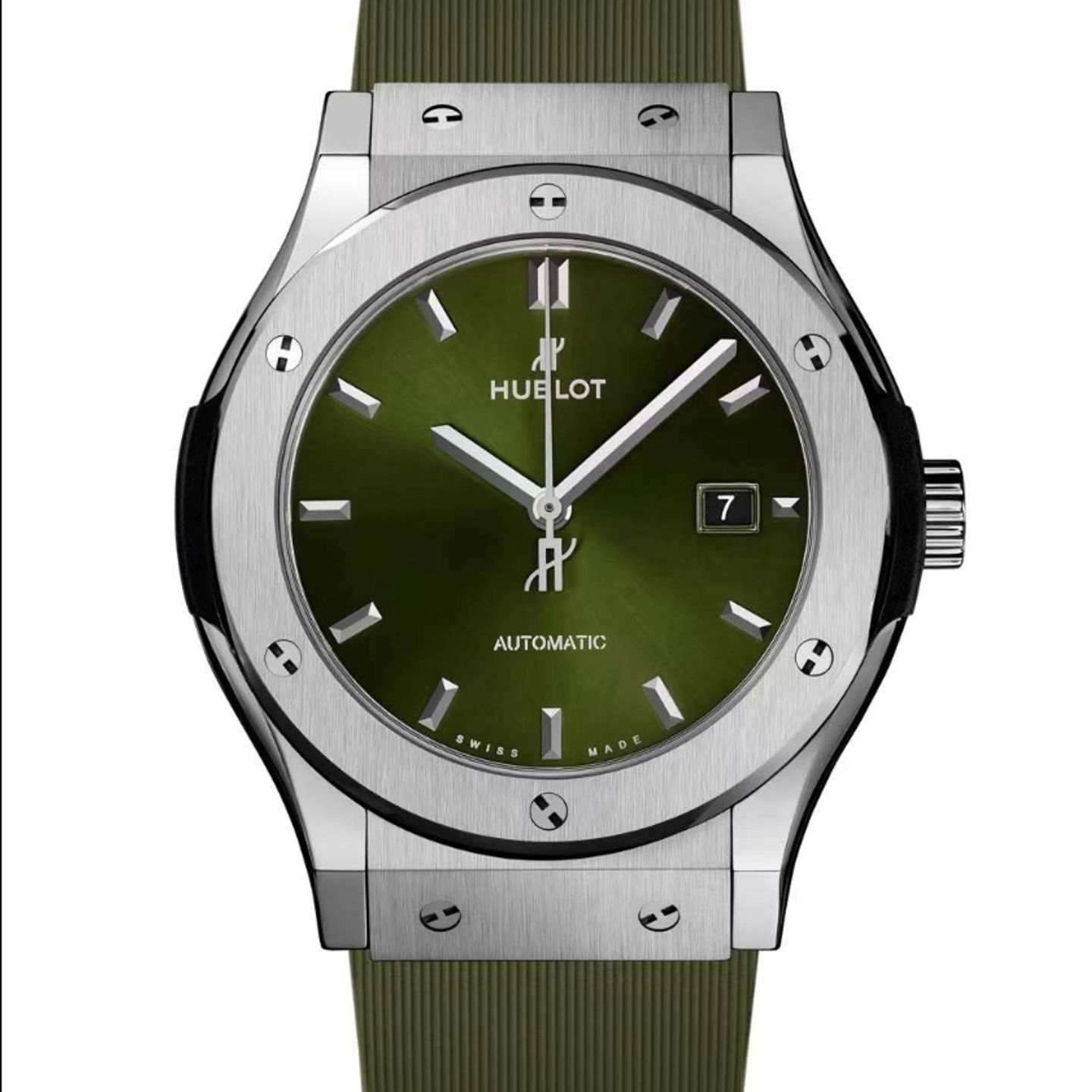 Hublot Classic Fusion 511.NX.8970.RX (2023) - Green dial 45 mm Titanium case (1/1)