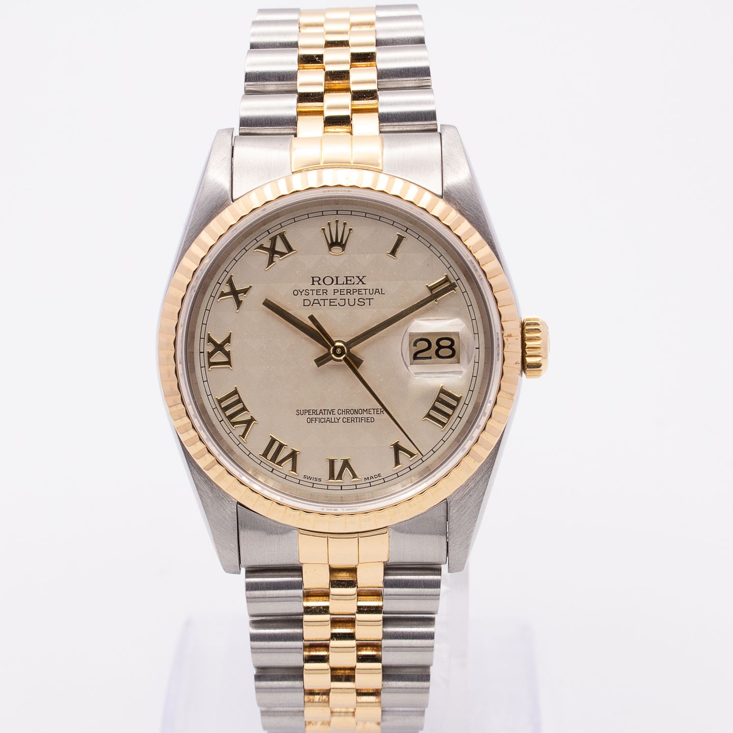 Rolex Datejust 36 16233 (1991) - Champagne dial 36 mm Gold/Steel case (1/8)