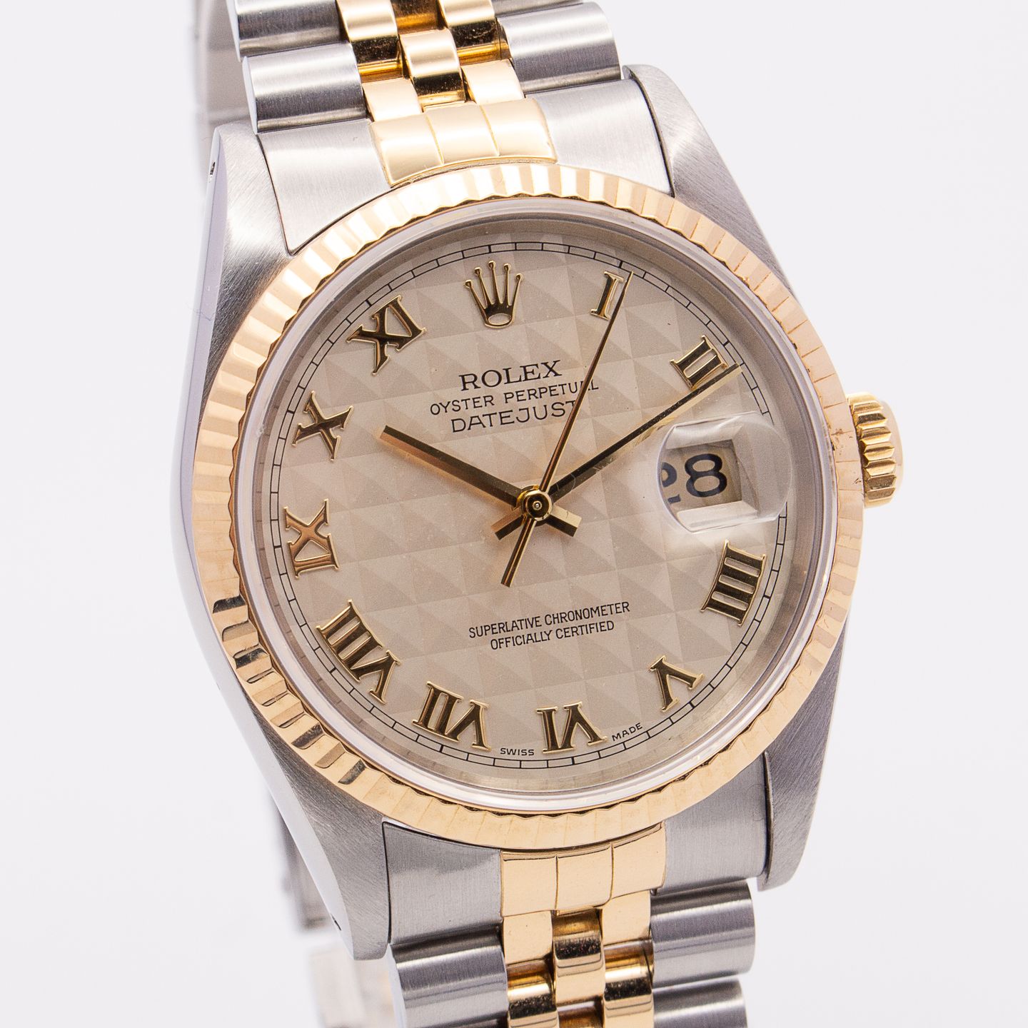 Rolex Datejust 36 16233 (1991) - Champagne dial 36 mm Gold/Steel case (2/8)