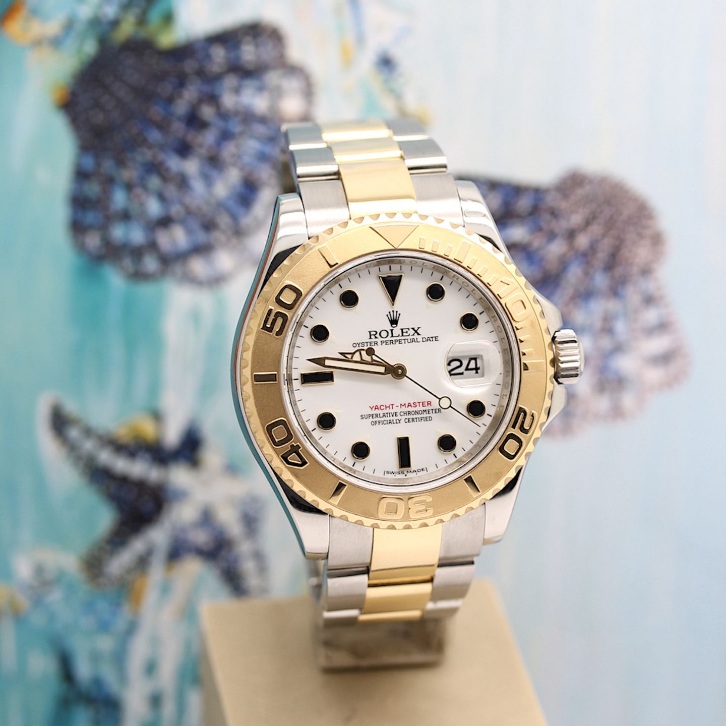 Rolex Yacht-Master 40 16623 (2013) - White dial 40 mm Gold/Steel case (6/8)