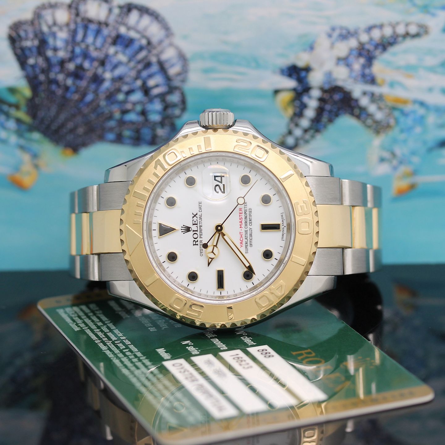 Rolex Yacht-Master 40 16623 (2013) - White dial 40 mm Gold/Steel case (5/8)