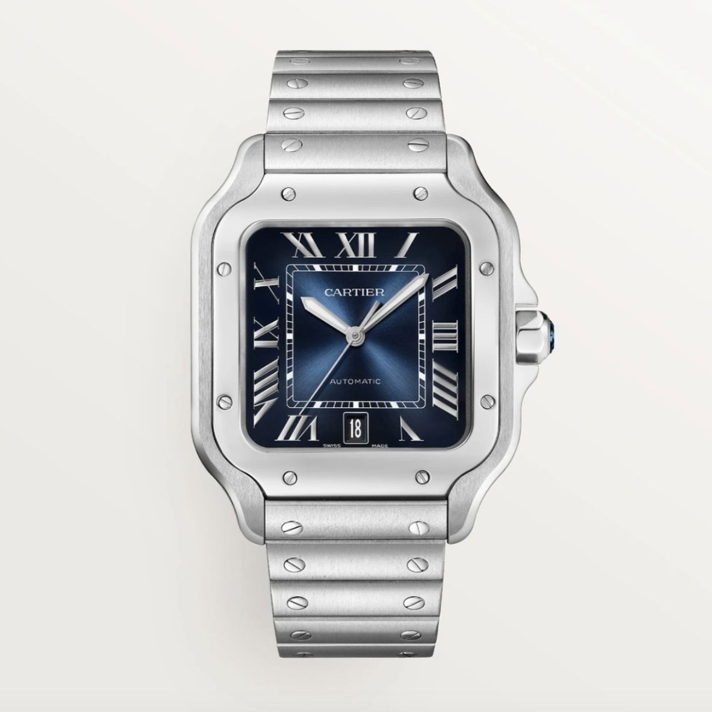 Cartier Santos WSSA0071 (2024) - Blauw wijzerplaat Onbekend Staal (1/1)