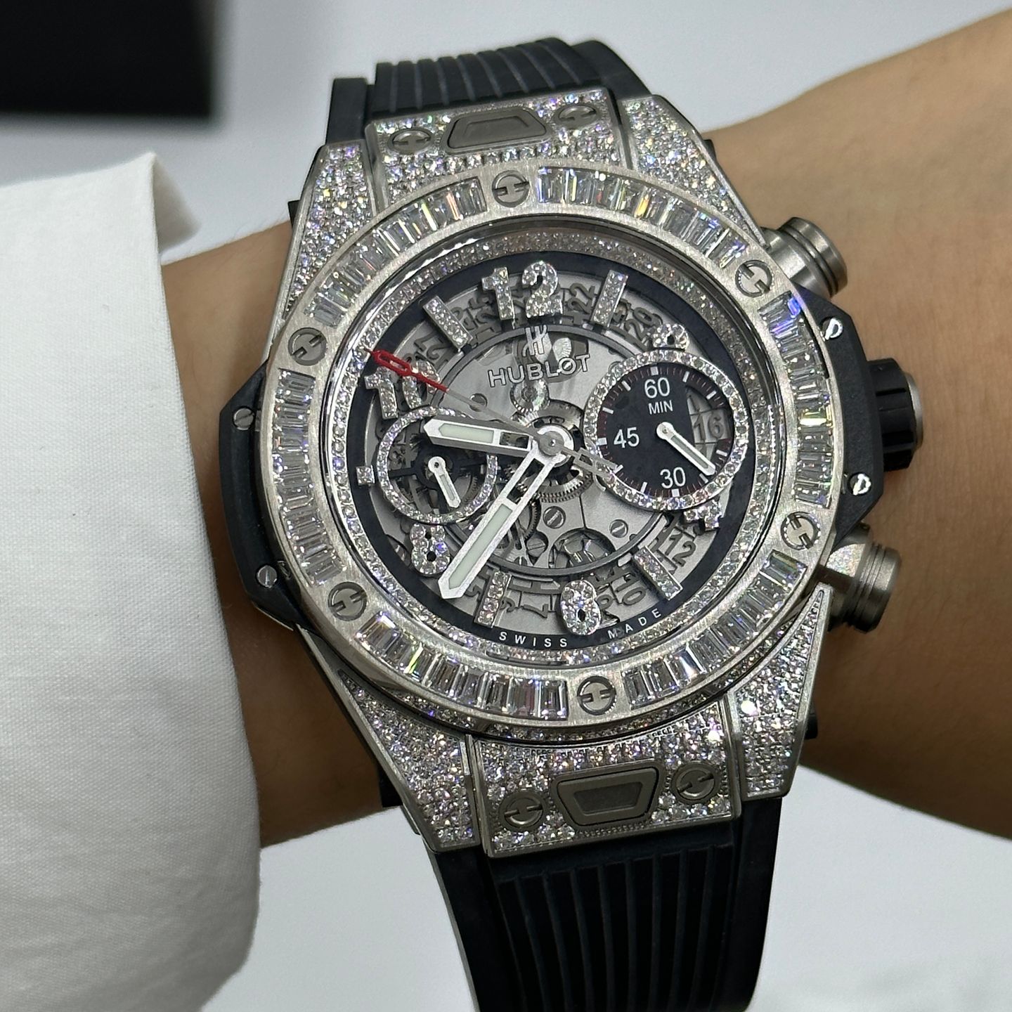 Hublot Big Bang Unico 411.NX.1170.RX.0904 (2024) - Transparent dial 45 mm Titanium case (8/8)