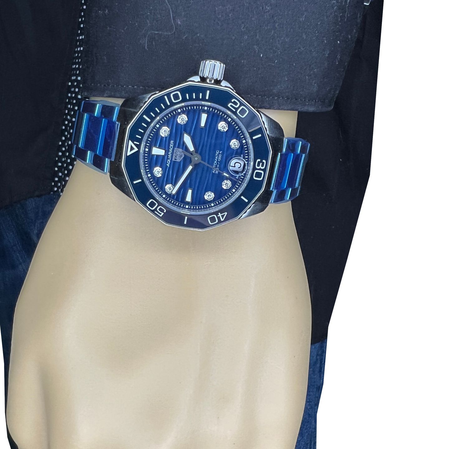 TAG Heuer Aquaracer Lady WBP231B.BA0618 (2024) - Blauw wijzerplaat 36mm Staal (2/8)