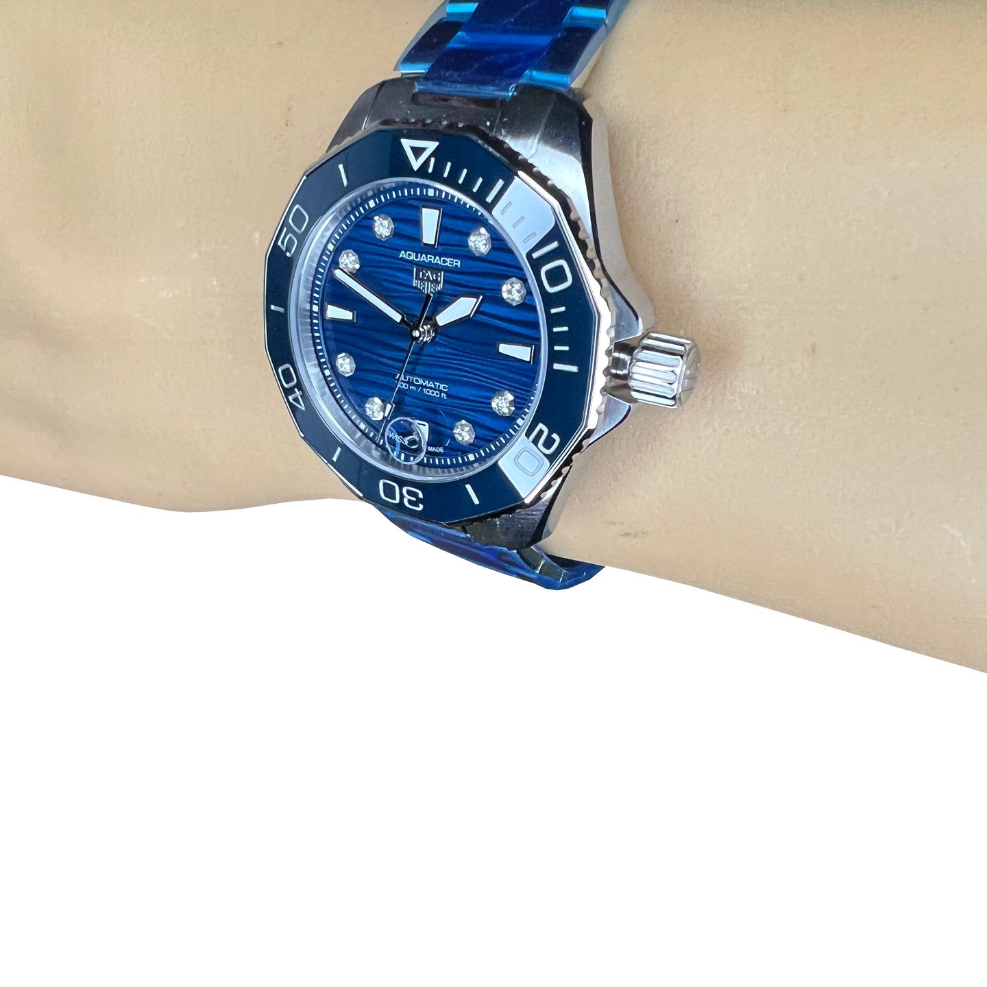 TAG Heuer Aquaracer Lady WBP231B.BA0618 (2024) - Blauw wijzerplaat 36mm Staal (4/8)