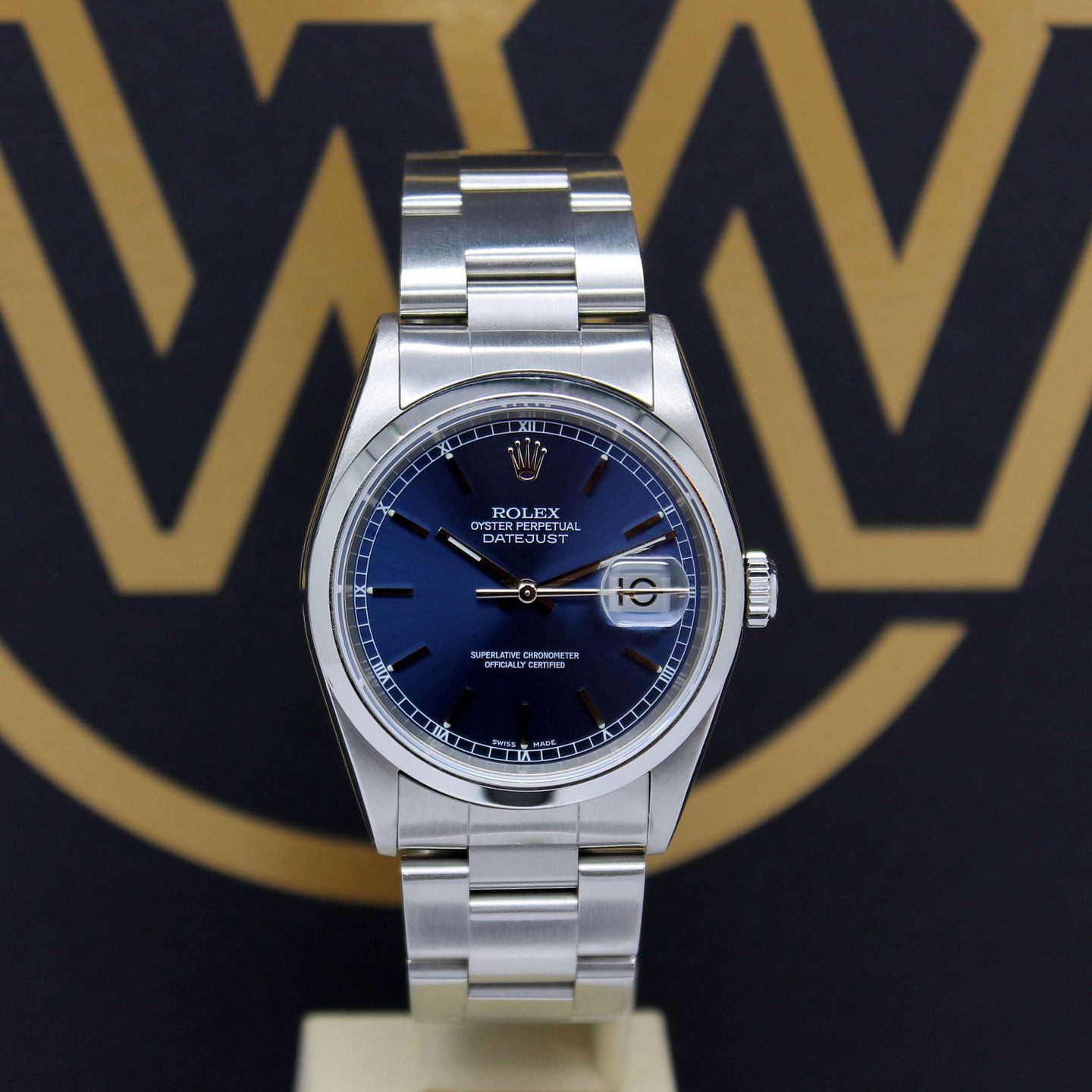 Rolex Datejust 36 16200 (1999) - Blue dial 36 mm Steel case (1/7)