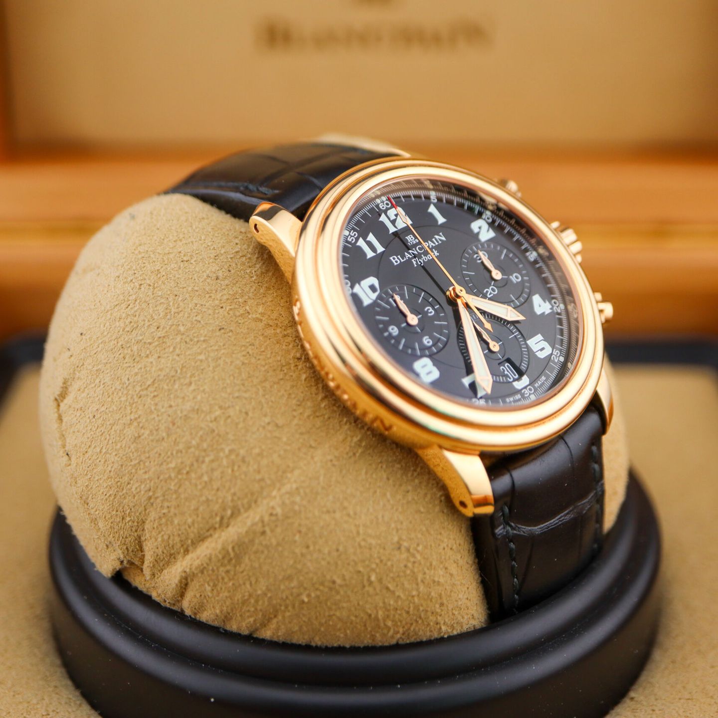 Blancpain Léman Fly-Back 2185F (1999) - Black dial 39 mm (2/8)