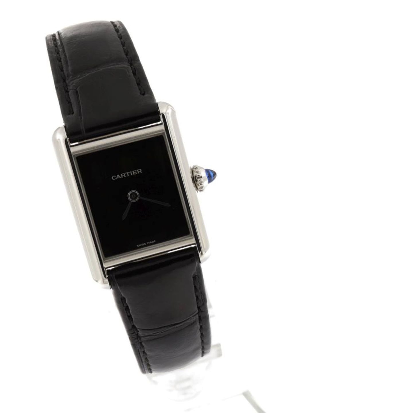 Cartier Tank WSTA0071 (2022) - Black dial 22 mm Steel case (1/6)