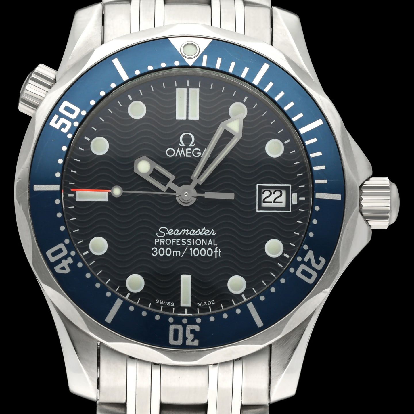 Omega Seamaster Diver 300 M 2561.80.00 (1998) - Blue dial 36 mm Steel case (1/8)