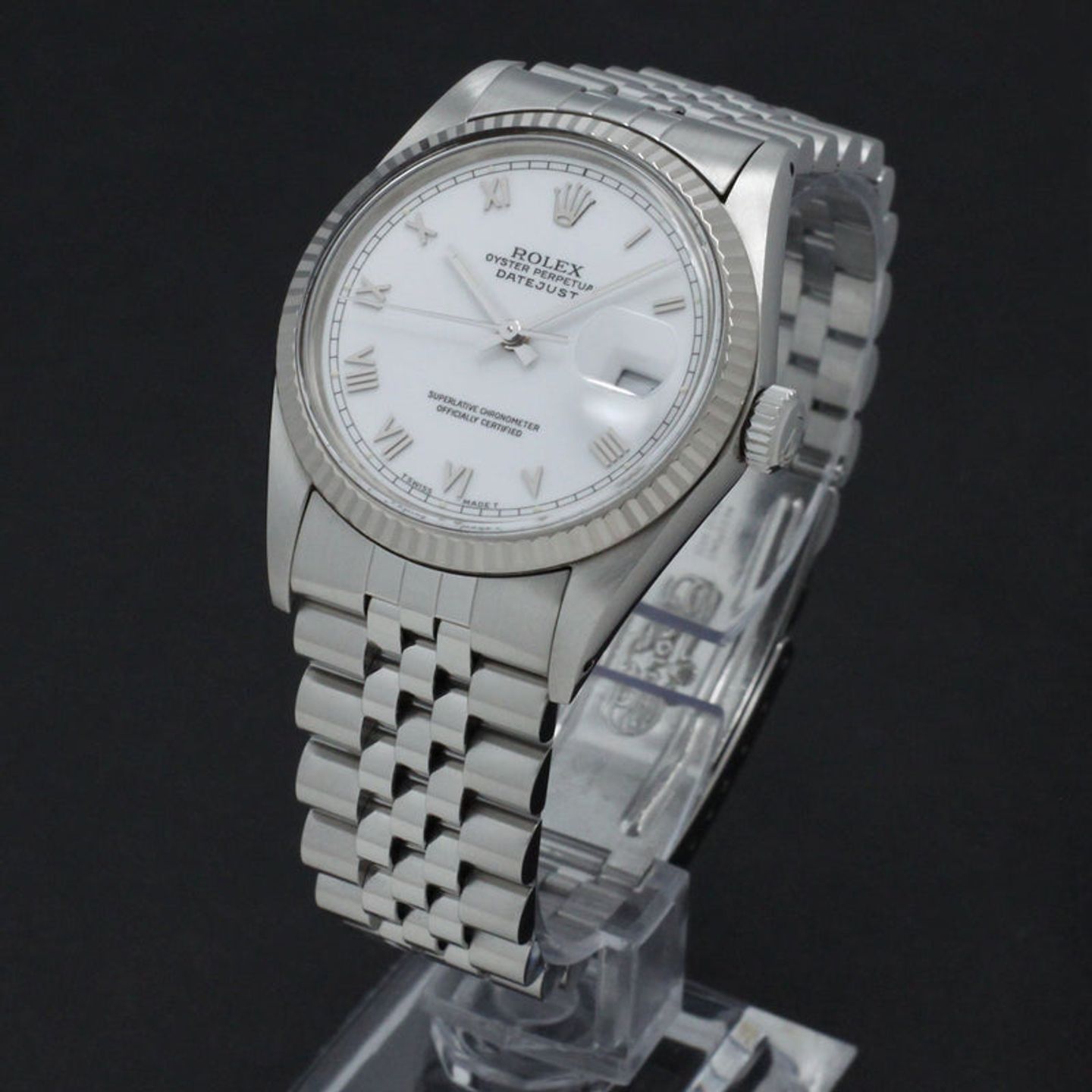 Rolex Datejust 36 16014 (1987) - Wit wijzerplaat 36mm Staal (2/7)