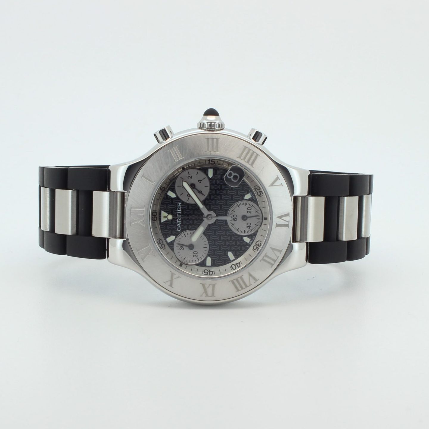 Cartier 21 Chronoscaph 2424 (2001) - 38mm Staal (3/8)