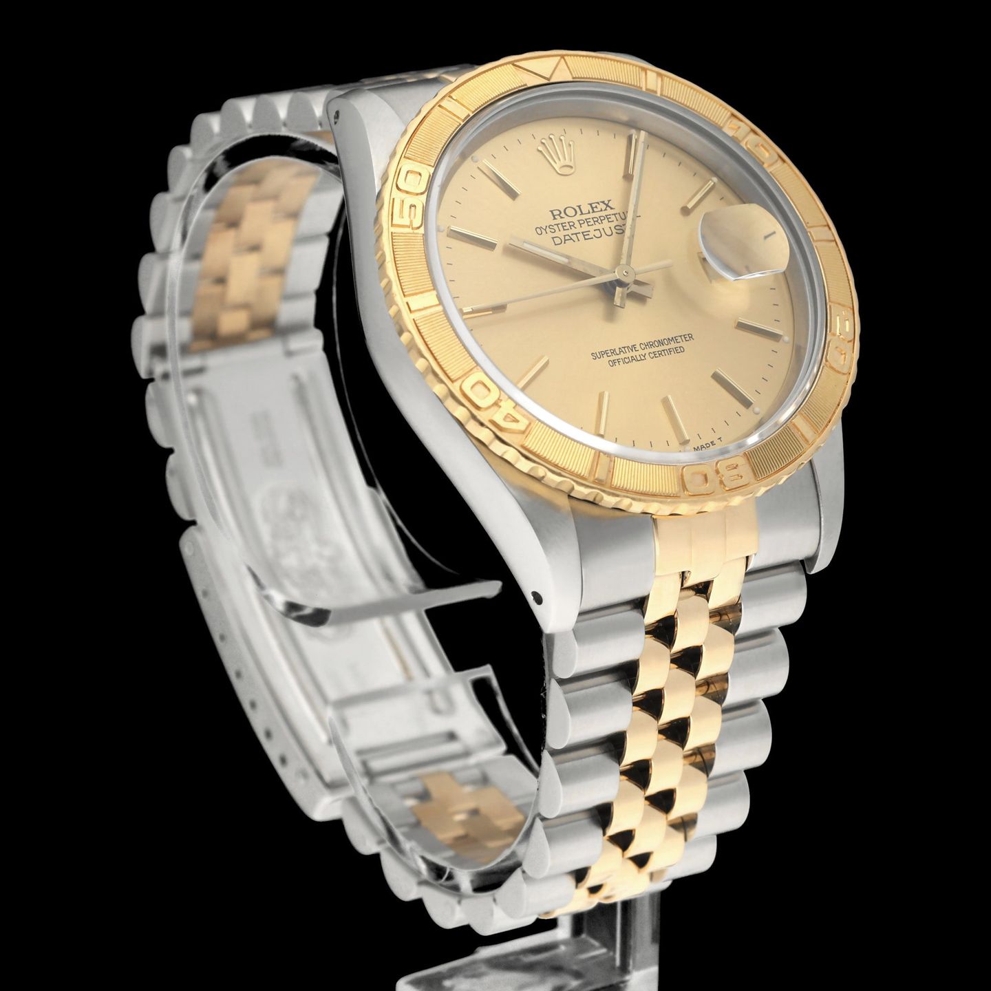 Rolex Datejust Turn-O-Graph 16263 (1991) - Champagne dial 36 mm Gold/Steel case (6/8)