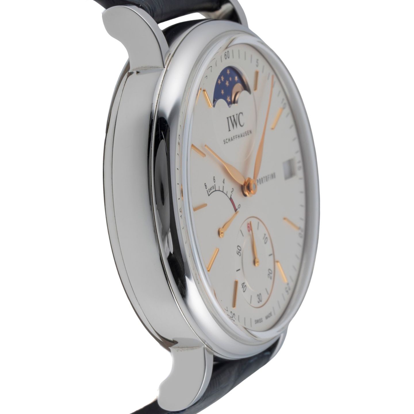 IWC Portofino Hand-Wound IW516401 (Unknown (random serial)) - Silver dial 45 mm Steel case (6/8)