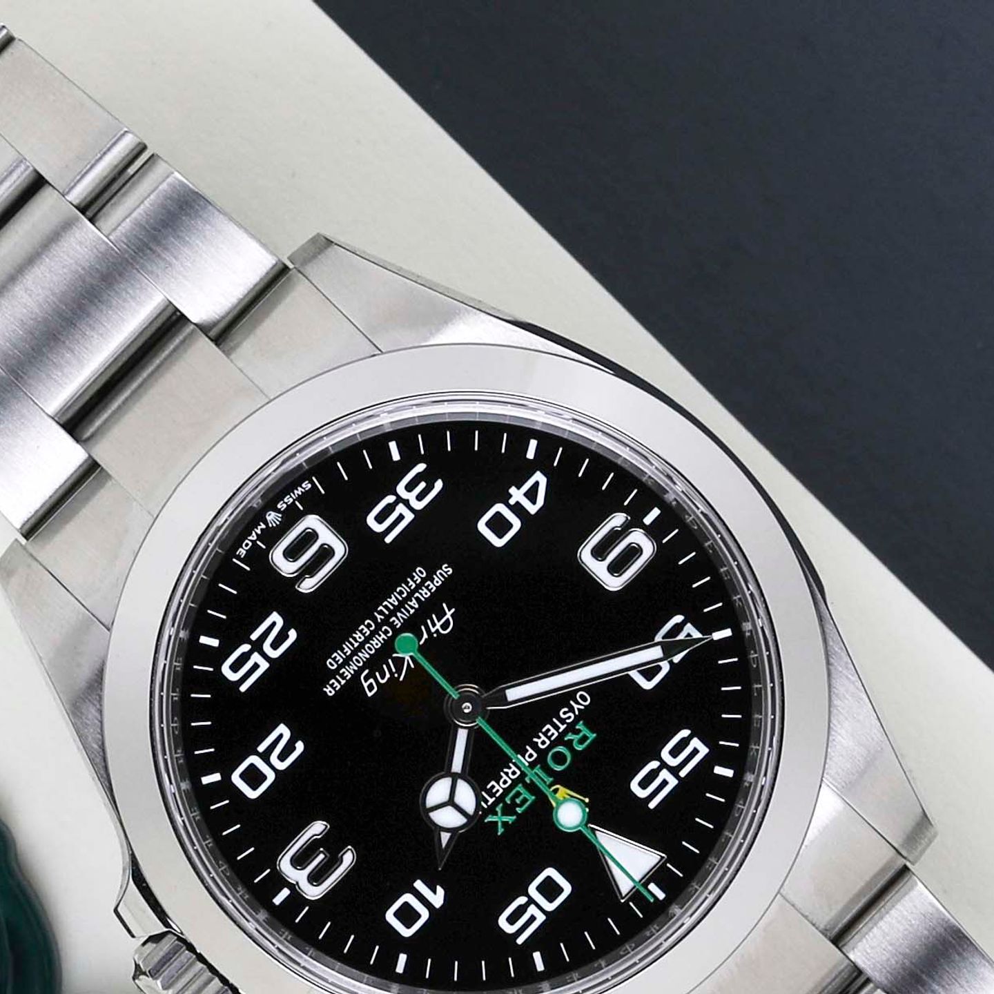 Rolex Air-King 126900 (2024) - Zwart wijzerplaat 40mm Staal (4/8)