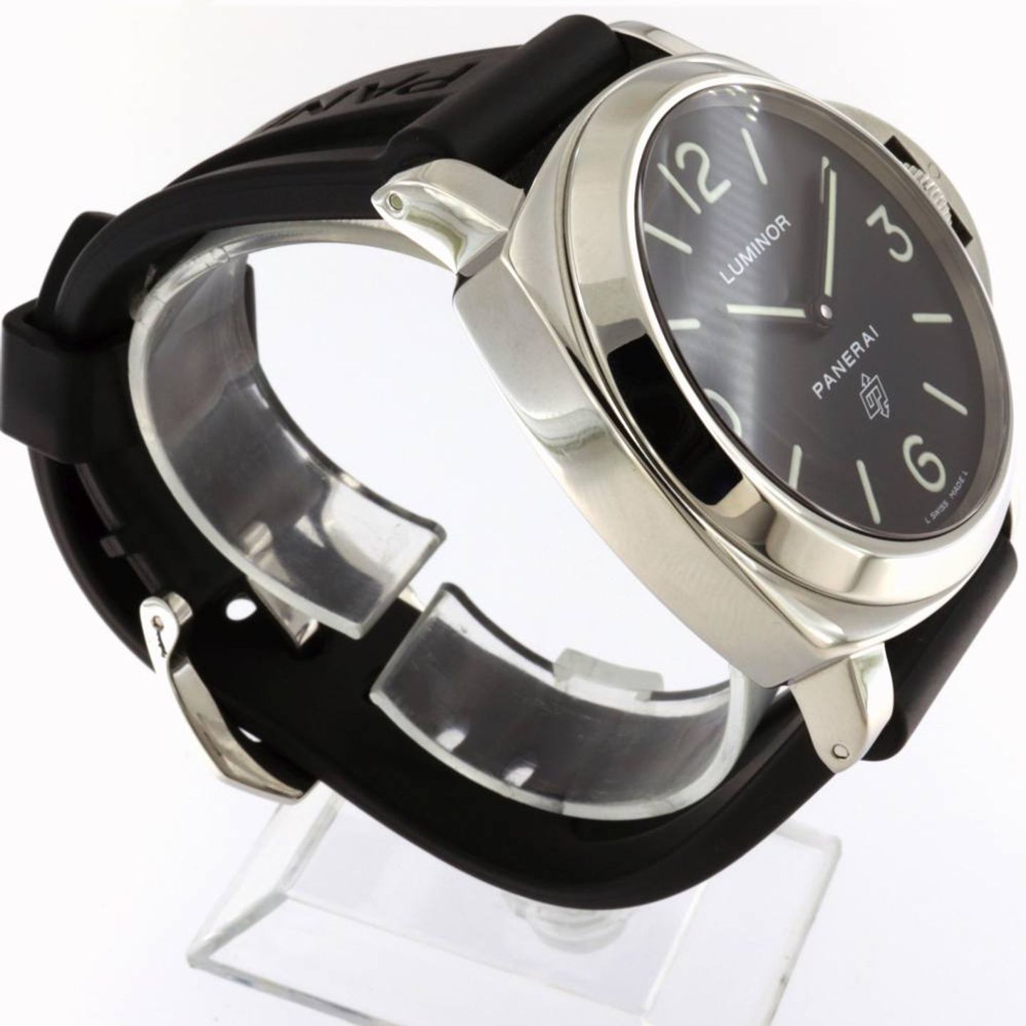 Panerai Luminor Base Logo PAM00000 (2011) - Zwart wijzerplaat 44mm Staal (3/6)
