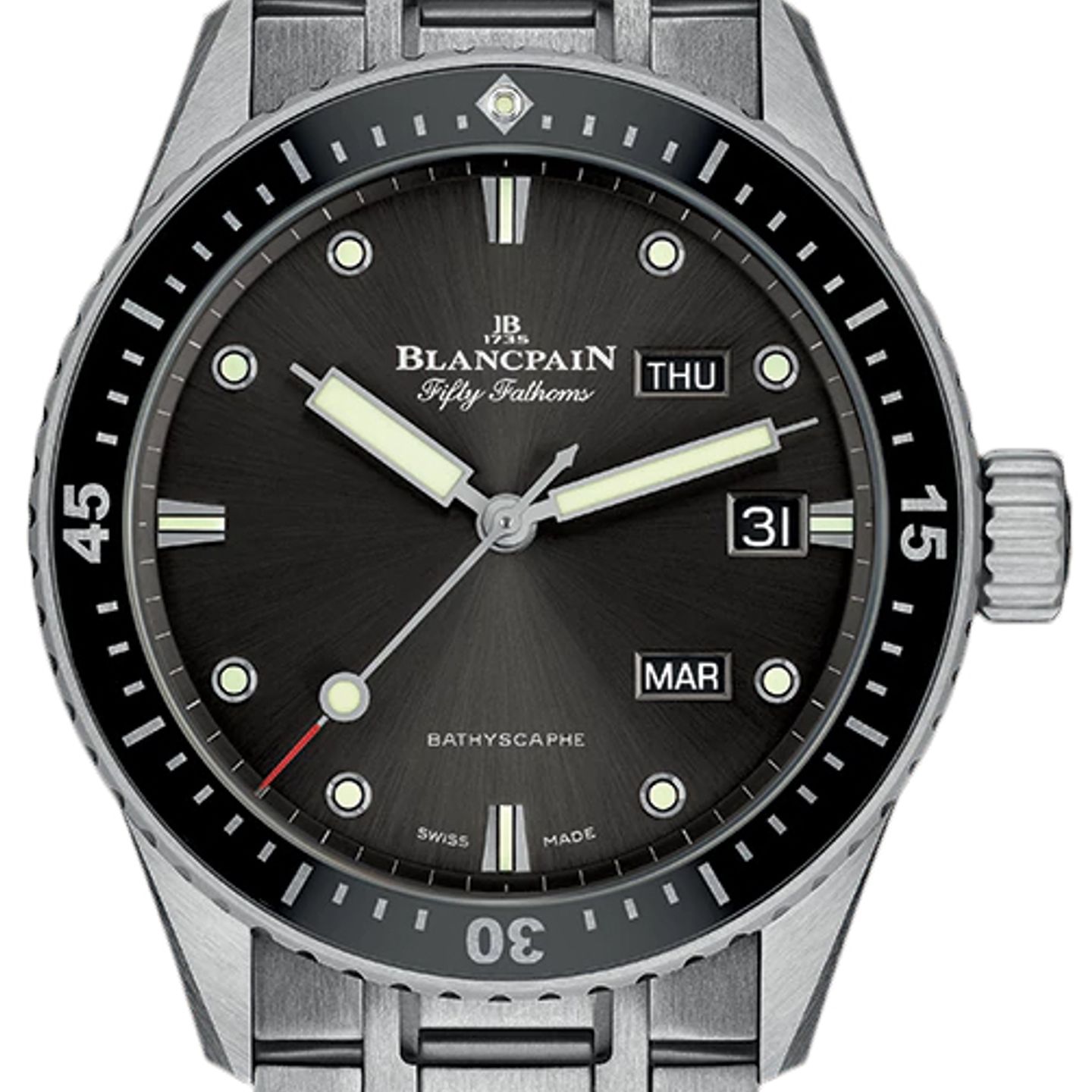 Blancpain Fifty Fathoms Bathyscaphe 5071-1110-70B (2022) - Grey dial 43 mm Steel case (1/1)
