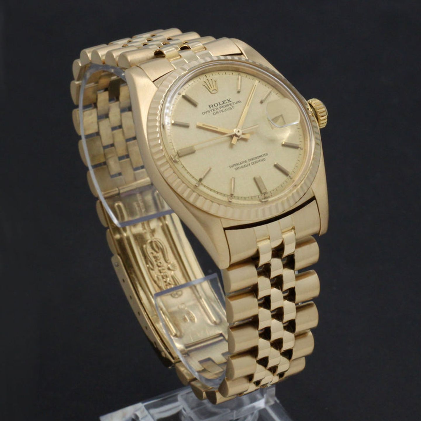 Rolex Datejust 1601 (1973) - Goud wijzerplaat 36mm Geelgoud (4/7)