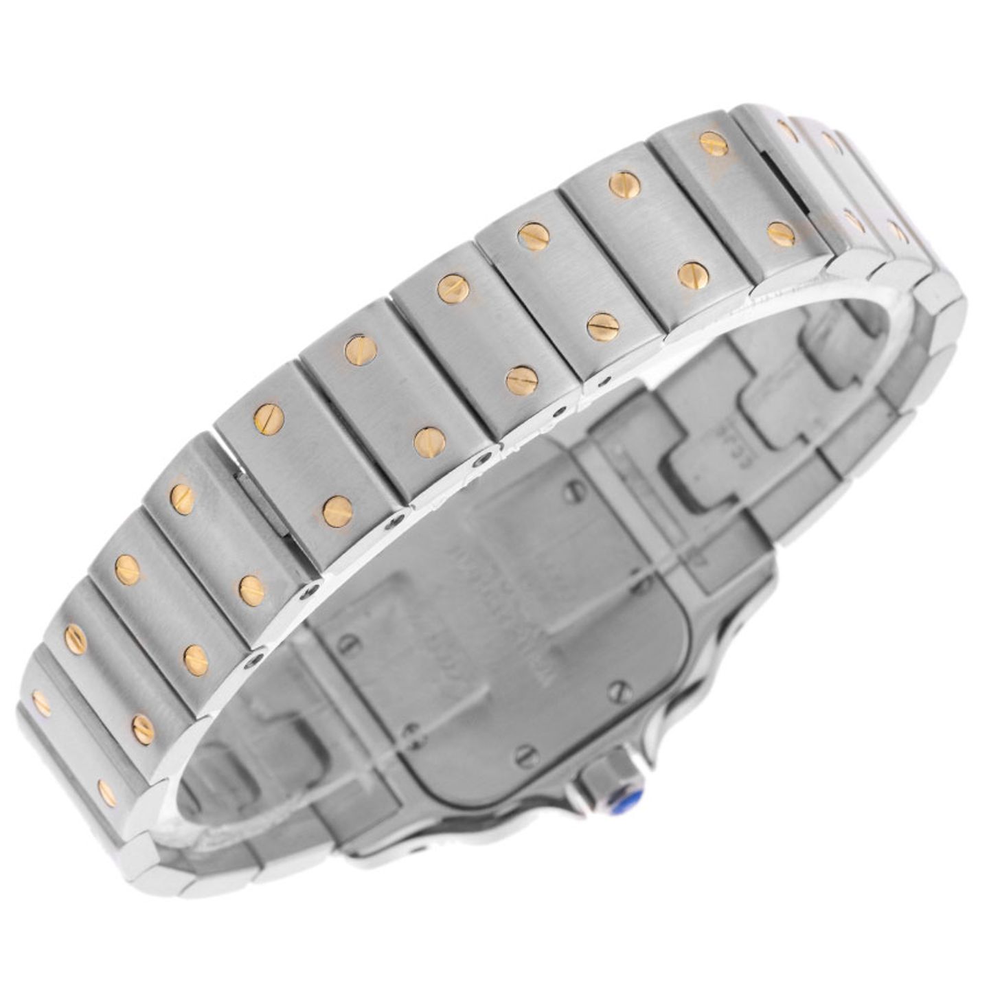 Cartier Santos Galbée 1567 (1996) - White dial 24 mm Gold/Steel case (7/8)