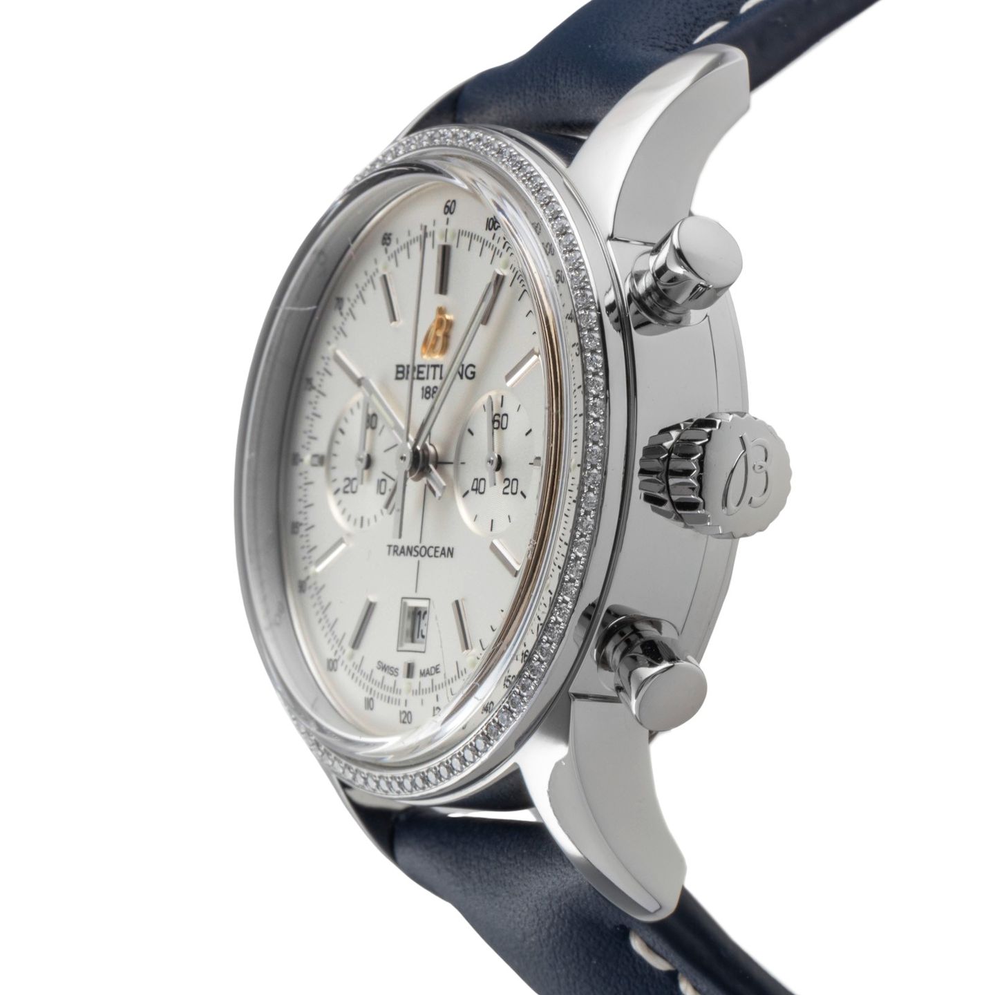 Breitling Transocean Chronograph 38 A41310 (2013) - Zwart wijzerplaat 38mm Staal (6/8)