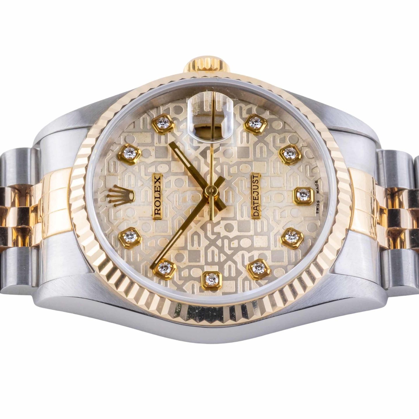 Rolex Datejust 36 16233 (1993) - Beige dial 36 mm Gold/Steel case (5/8)