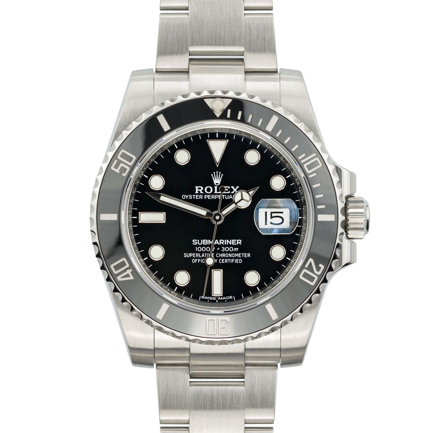 Rolex Submariner Date 116610LN (2017) - Zwart wijzerplaat 40mm Staal (1/6)