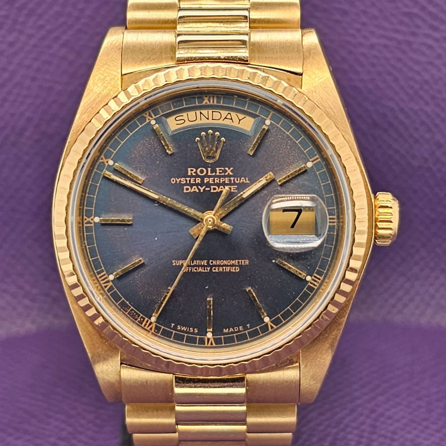 Rolex Day-Date 36 18038 (1981) - Grijs wijzerplaat 36mm Geelgoud (3/5)