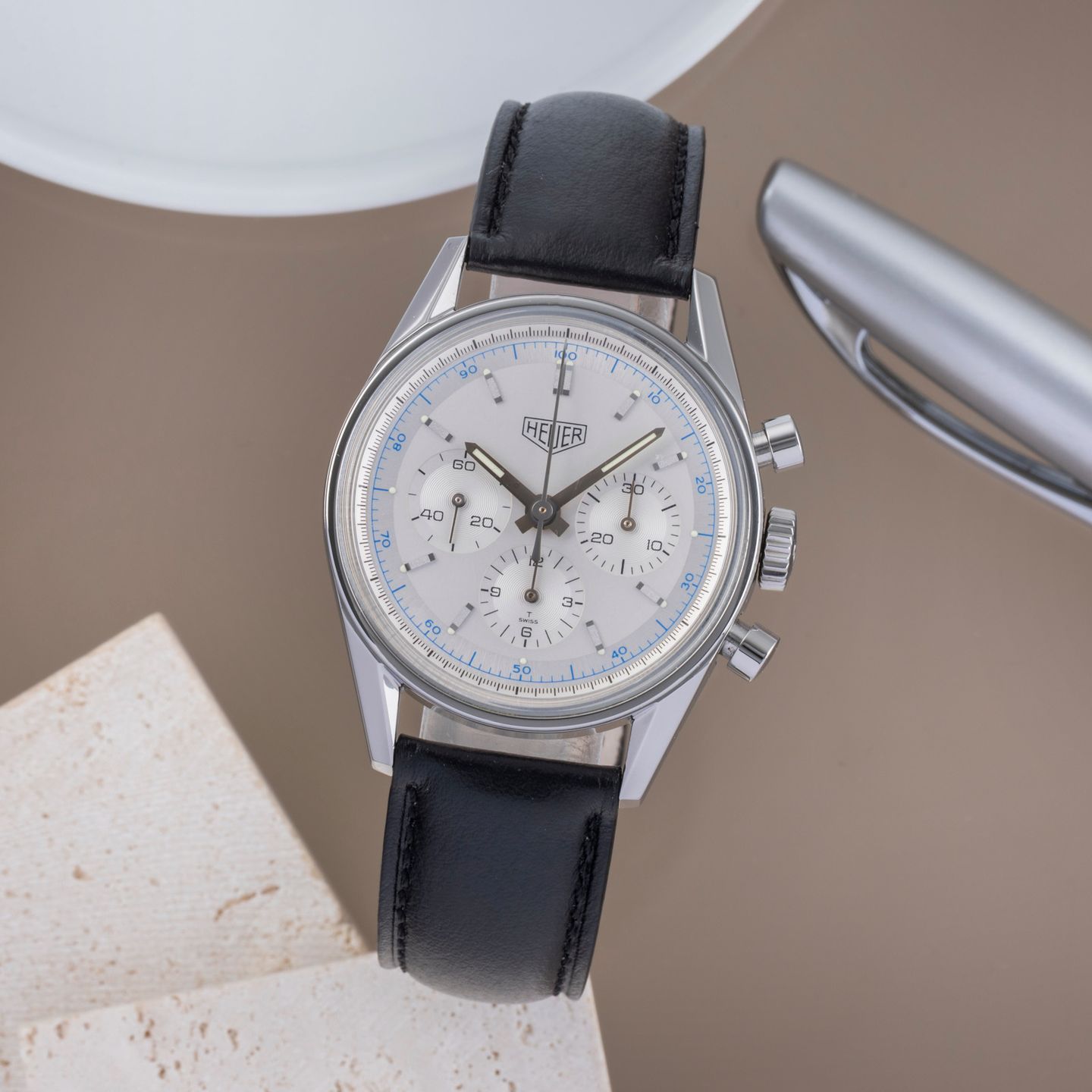 TAG Heuer Carrera Calibre HEUER 01 CAR201AA.BA0714 (Unknown (random serial)) - White dial 43 mm Steel case (1/8)