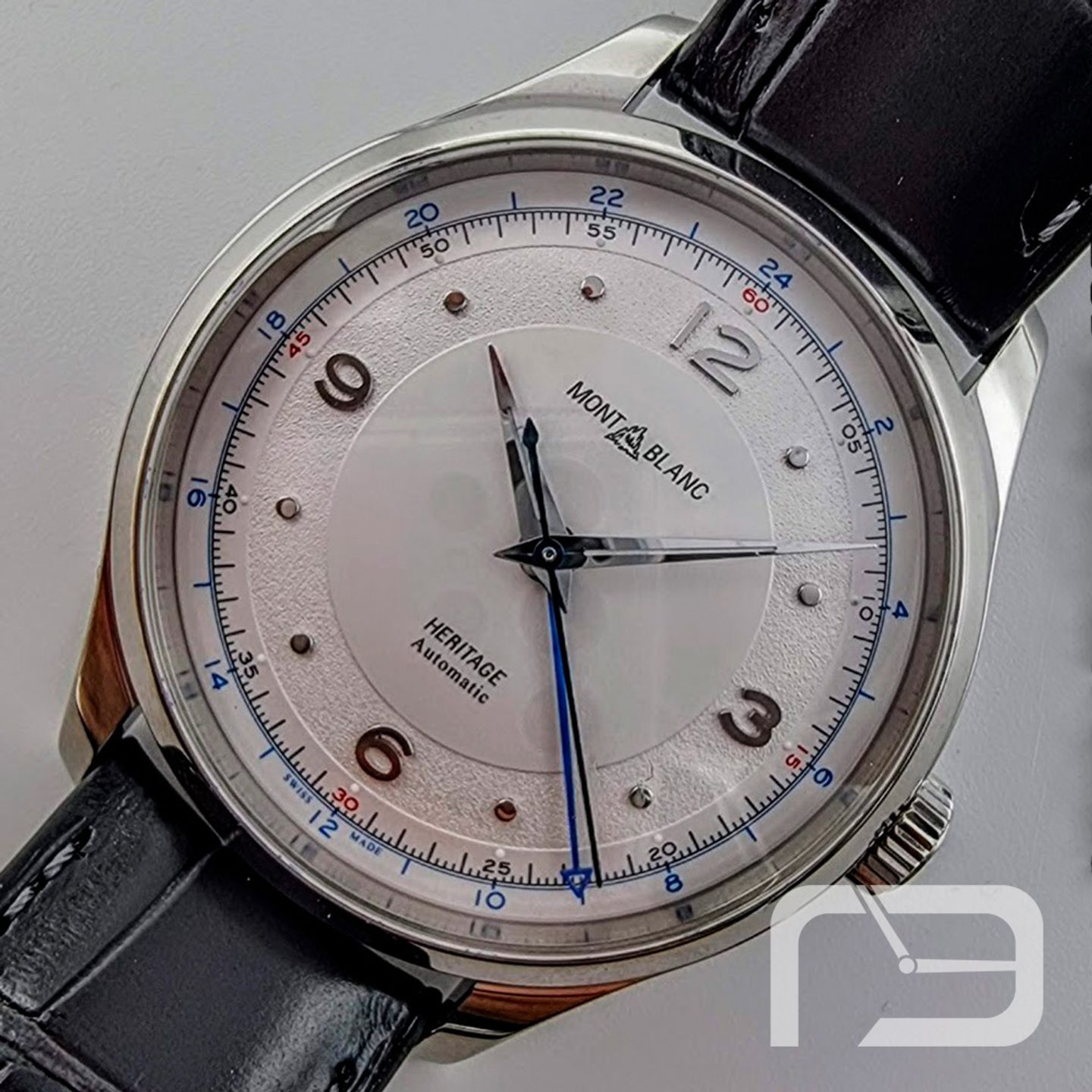 Montblanc Heritage 119948 (2024) - Zilver wijzerplaat 40mm Staal (1/8)