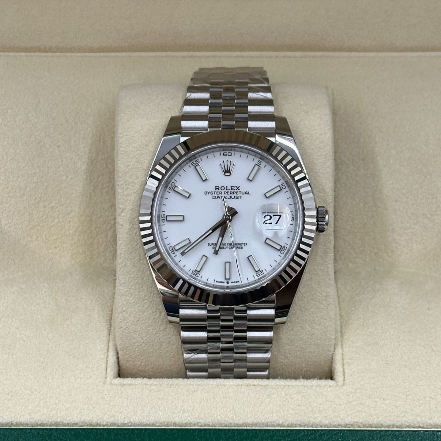 Rolex Datejust 41 126334 (2022) - Wit wijzerplaat 41mm Staal (5/8)