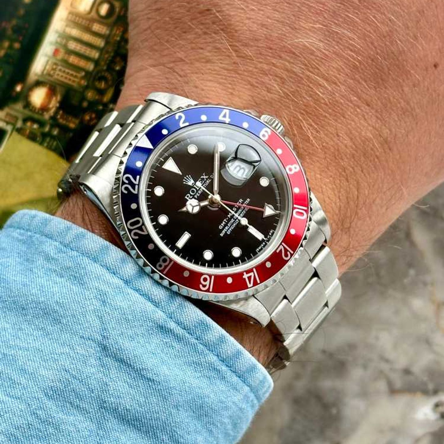 Rolex GMT-Master 16700 (1996) - Zwart wijzerplaat 40mm Staal (4/8)