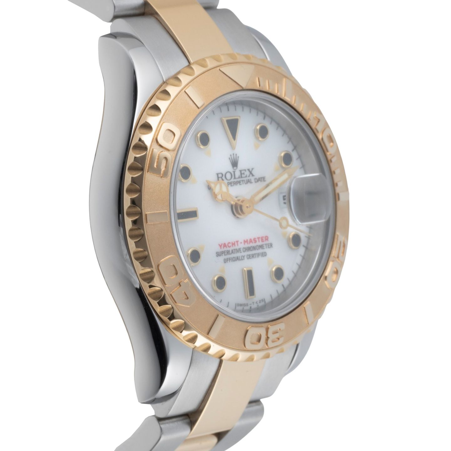 Rolex Yacht-Master 69623 (1997) - Wit wijzerplaat 29mm Goud/Staal (7/8)