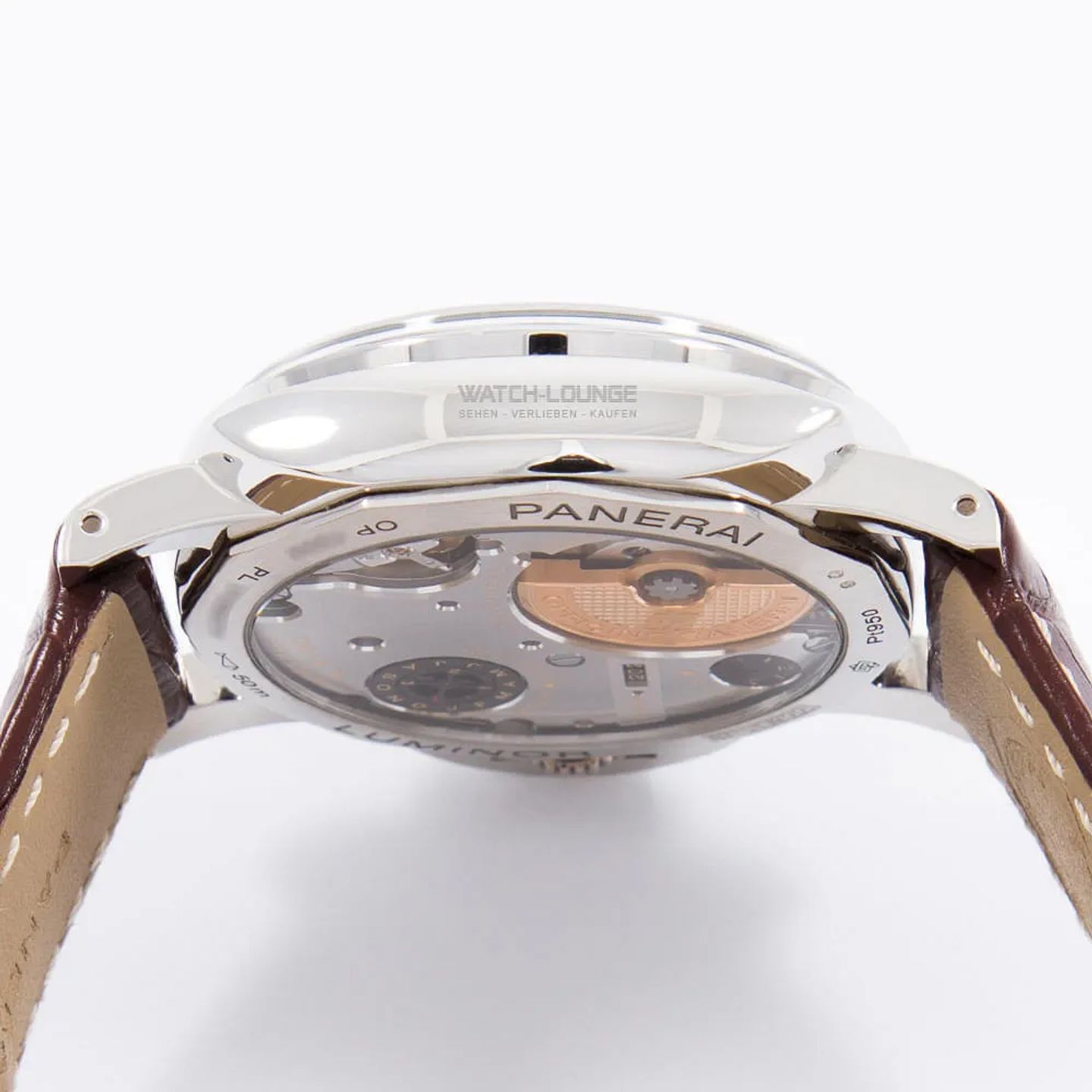 Panerai Luminor 1950 PAM00715 (2024) - Green dial 44 mm Platinum case (7/8)