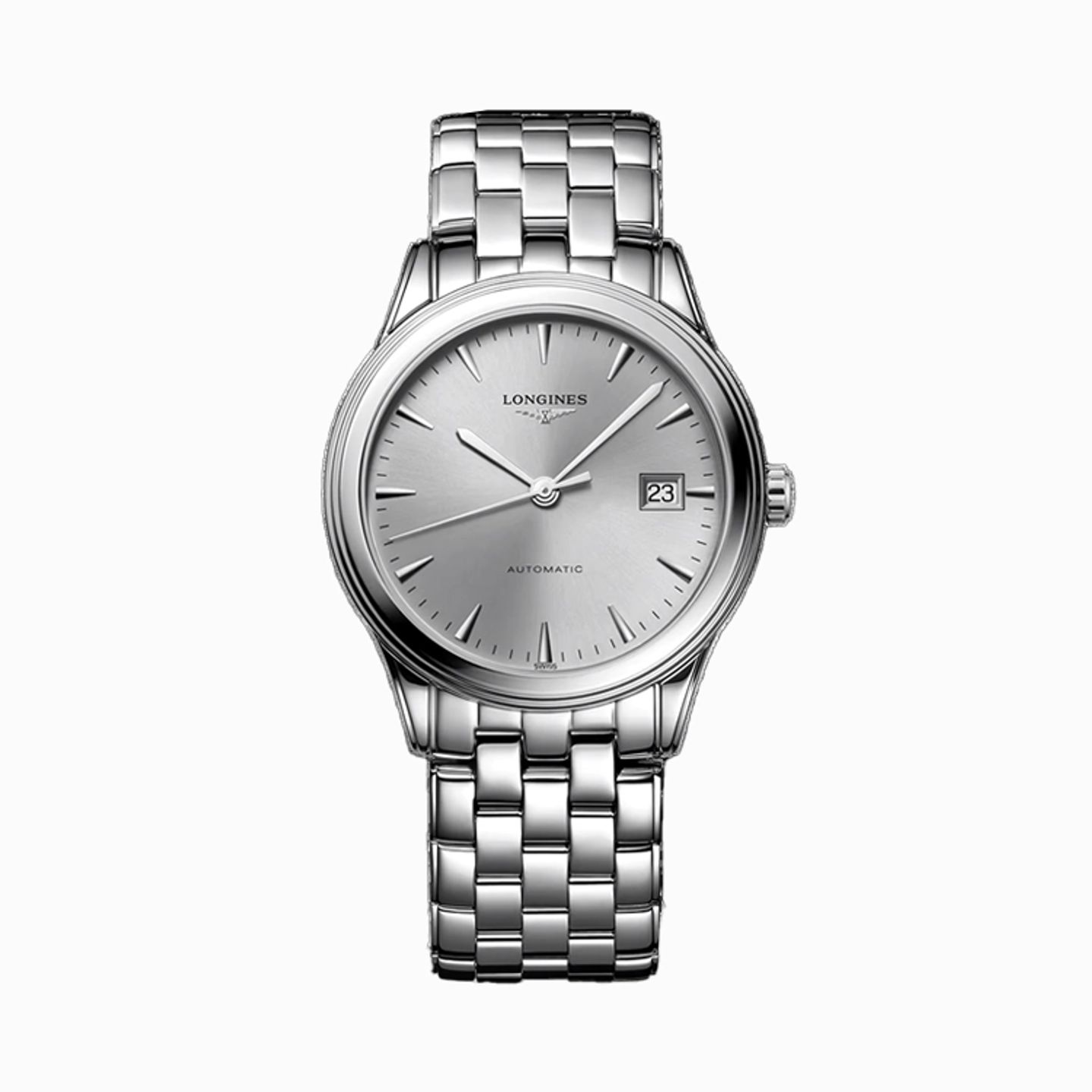 Longines Flagship L4.974.4.72.6 (2025) - Zilver wijzerplaat 39mm Staal (1/1)