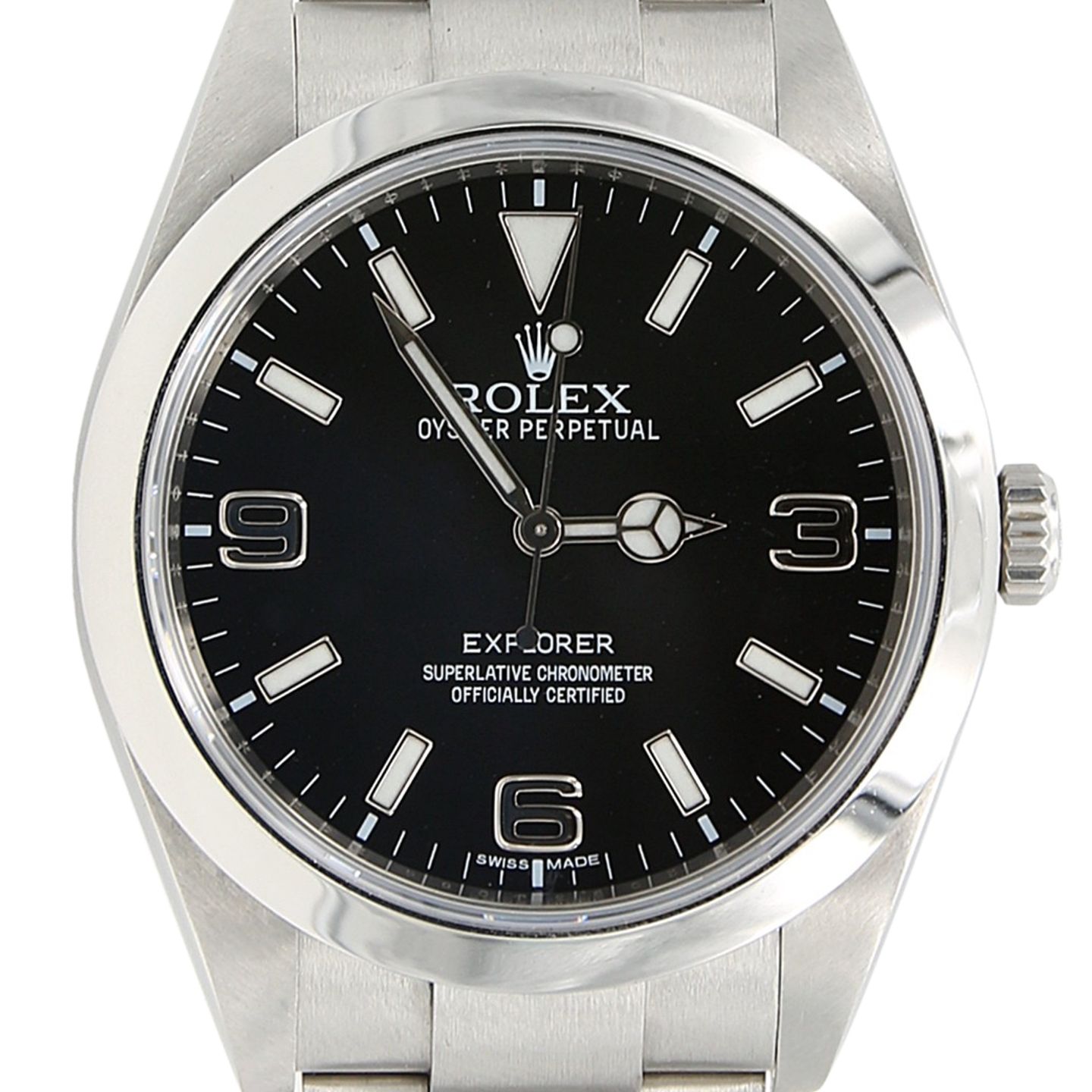 Rolex Explorer 214270 (Onbekend (willekeurig serienummer)) - Zwart wijzerplaat 39mm Staal (1/8)