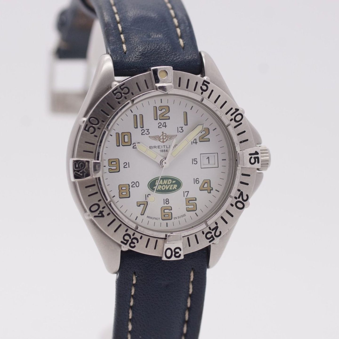 Breitling Colt Quartz A57035 (1997) - Wit wijzerplaat 38mm Staal (3/8)