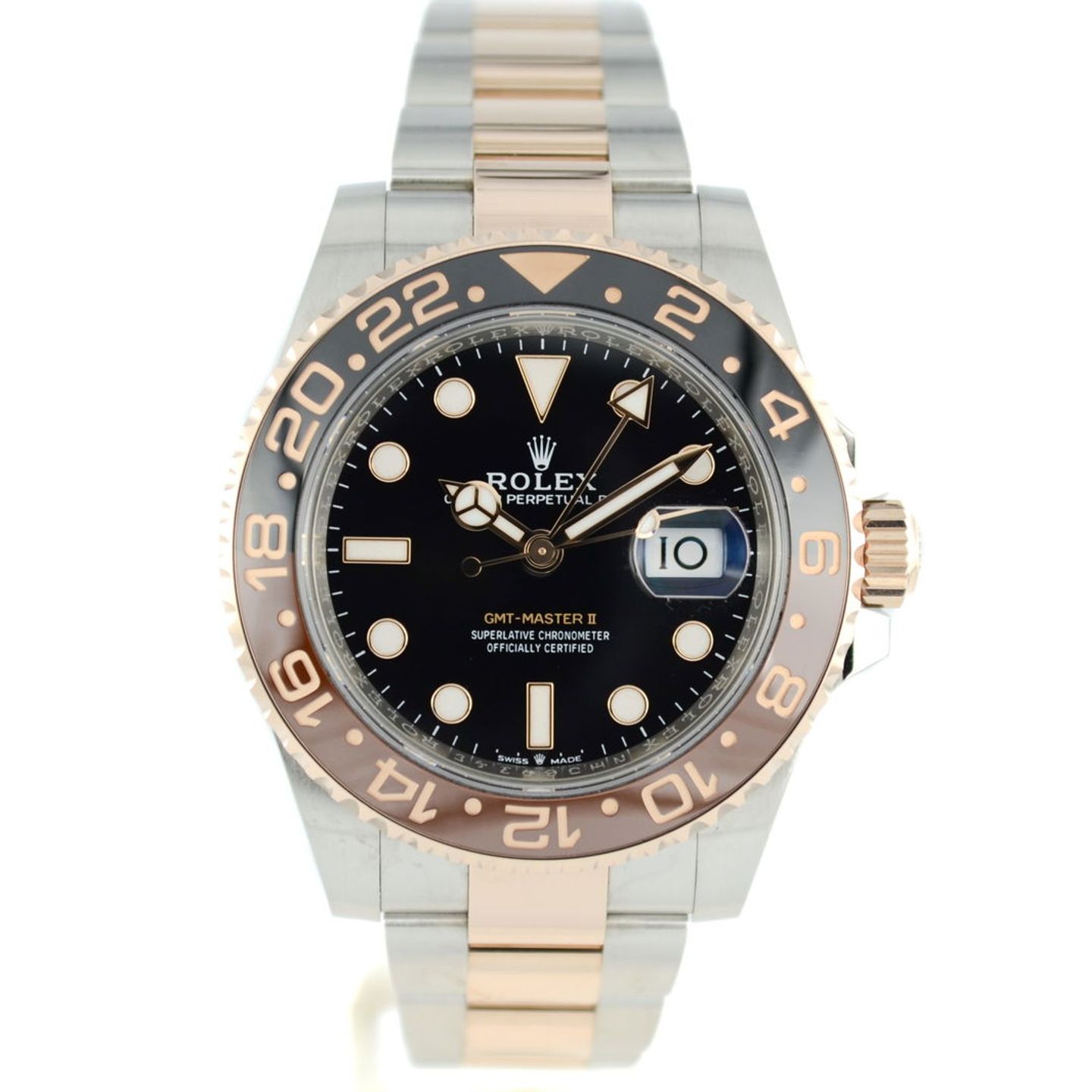 Rolex GMT-Master II 126711CHNR (2024) - Black dial 40 mm Gold/Steel case (1/7)
