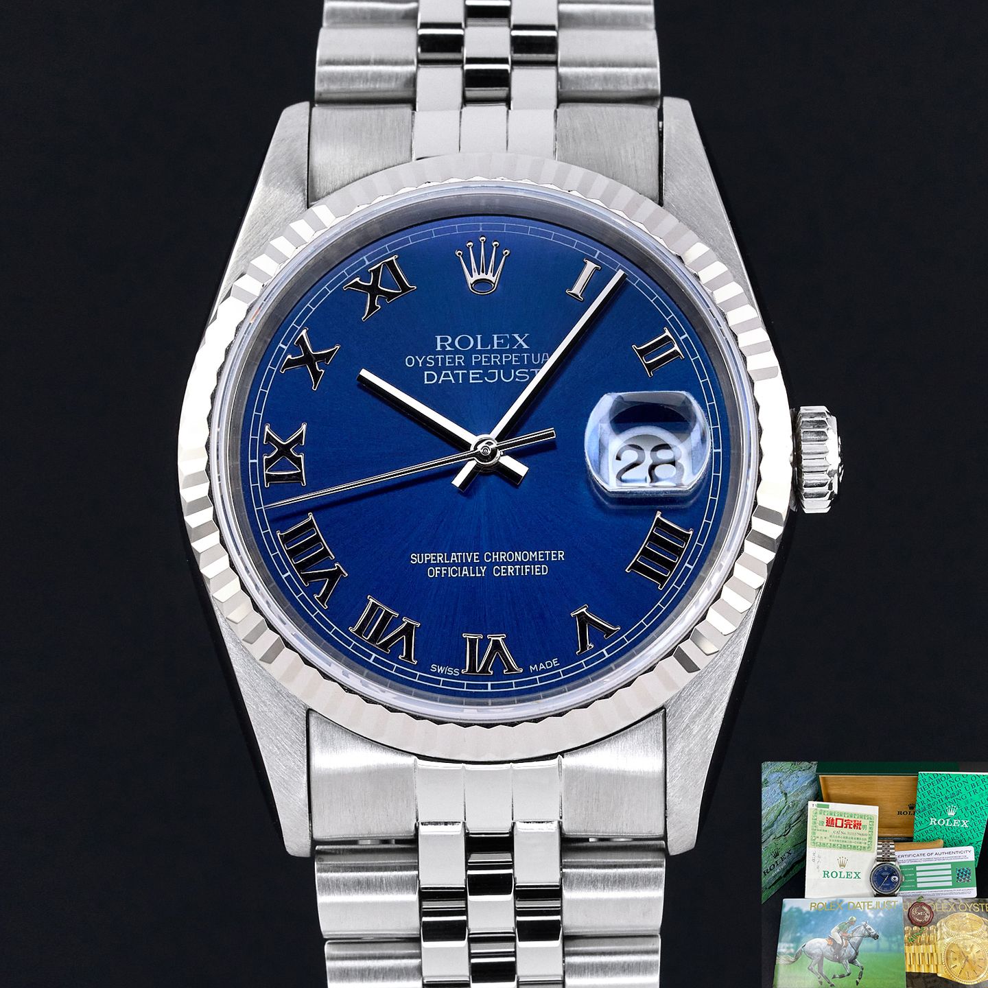 Rolex Datejust 36 16234 (1996) - 36mm Staal (1/8)