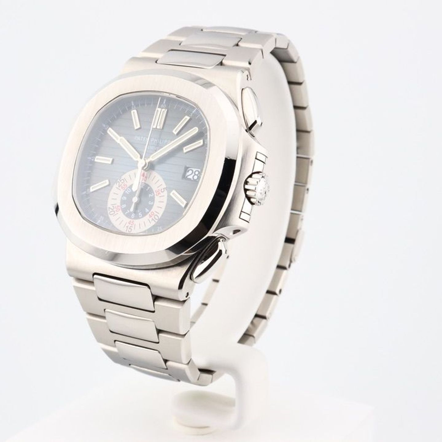 Patek Philippe Nautilus 5980/1A-001 (2008) - Blauw wijzerplaat 40mm Staal (2/8)