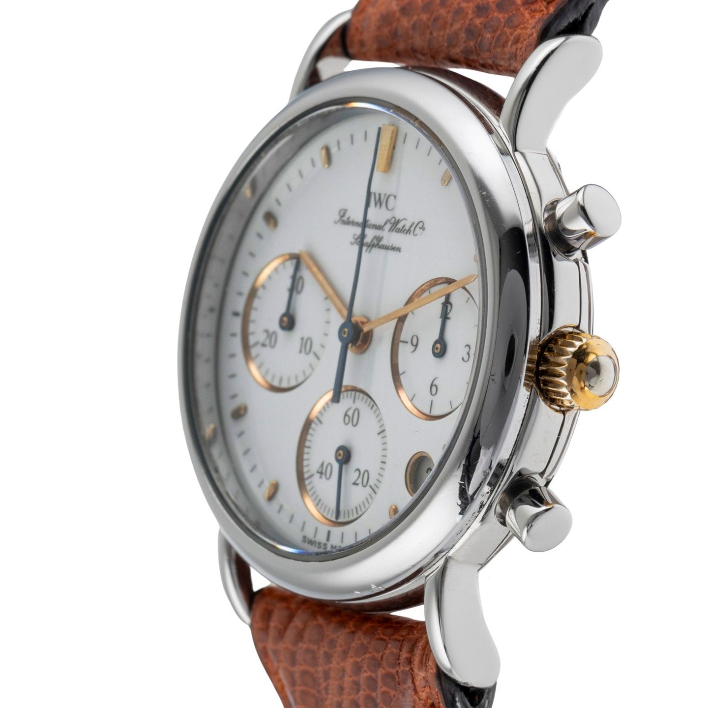 IWC Portofino Chronograph IW373004 (1992) - White dial 29 mm Steel case (6/8)